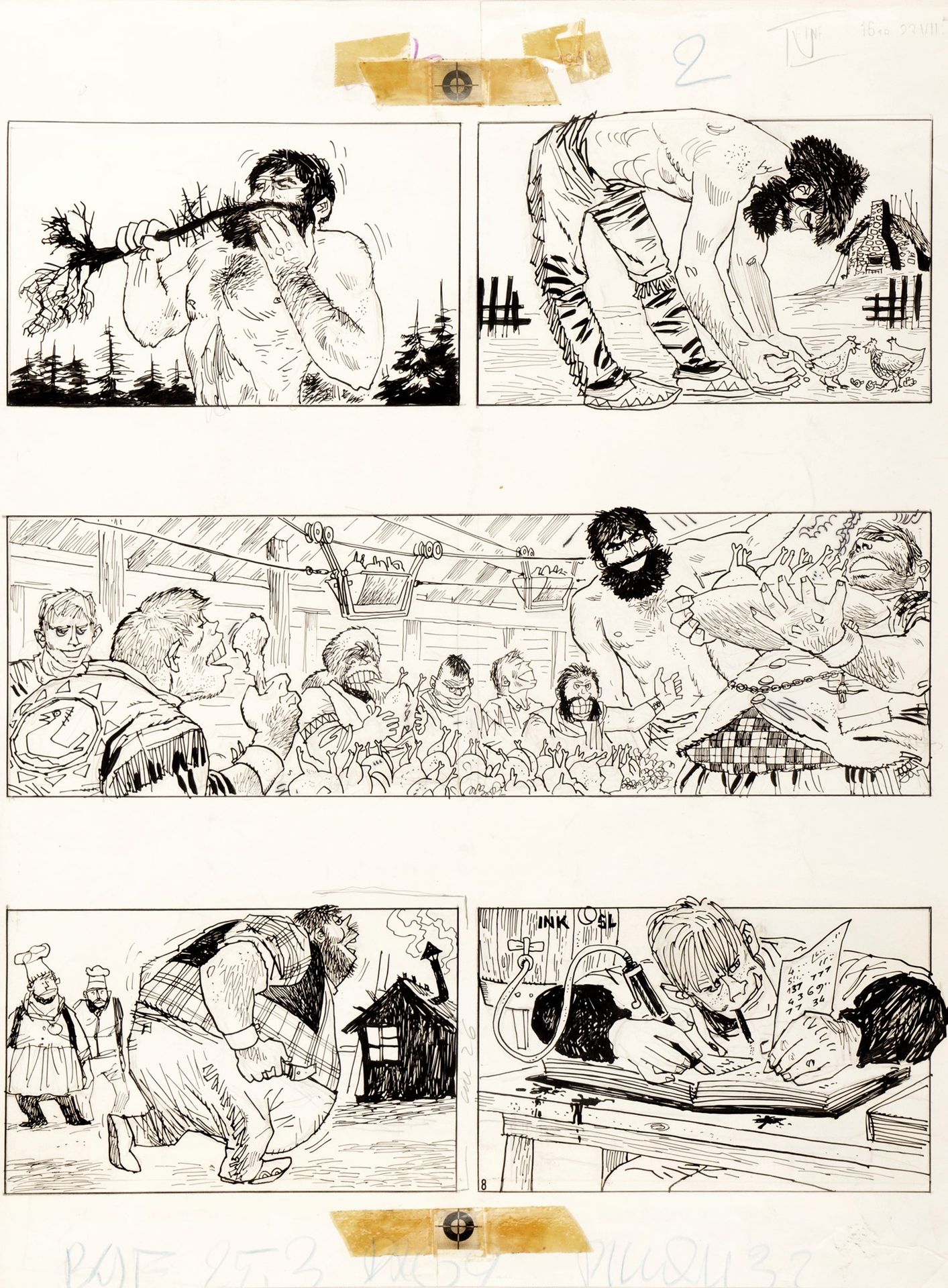 HUGO PRATT Il favoloso West: I giganti burloni, 1964

薄纸板上的铅笔和墨水
26 x 35,5 cm
普拉&hellip;