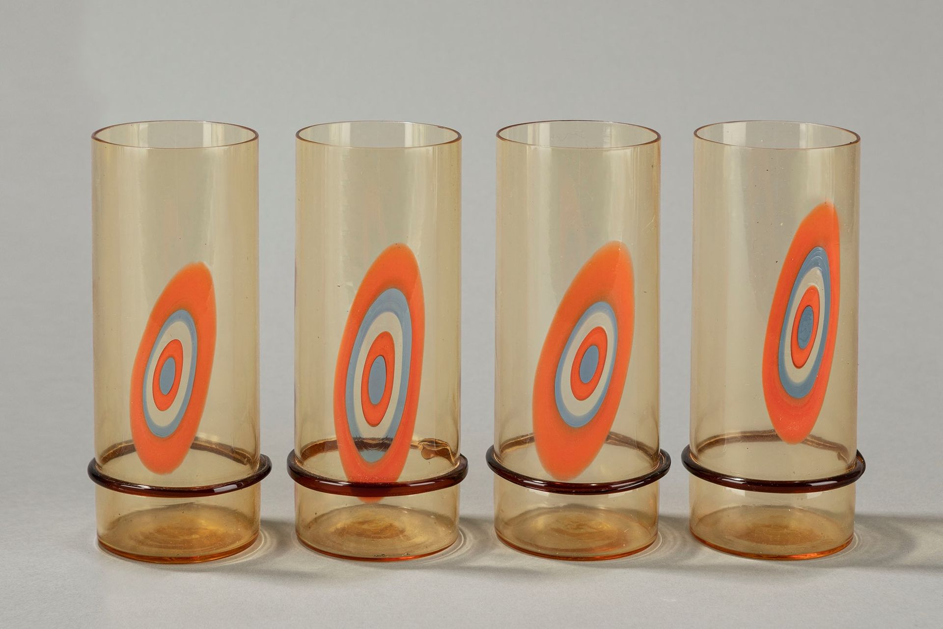 Gian Maria Potenza, Lino Tagliapietra Four glasses, 1968

H 14, 5 cm
blown glass&hellip;