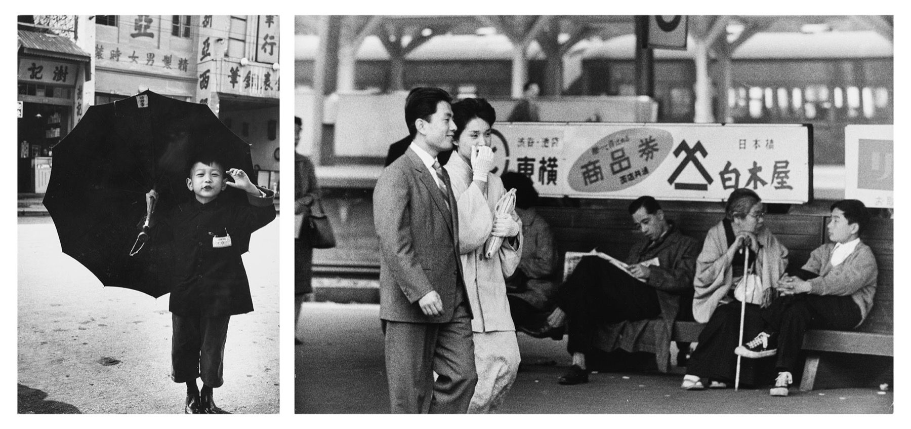 Nicola Sansone 日本；中国，1970年

两幅古老的明胶银版画
9.3 x 13.9 英寸。
一幅作品的背面有摄影师的信用印章。