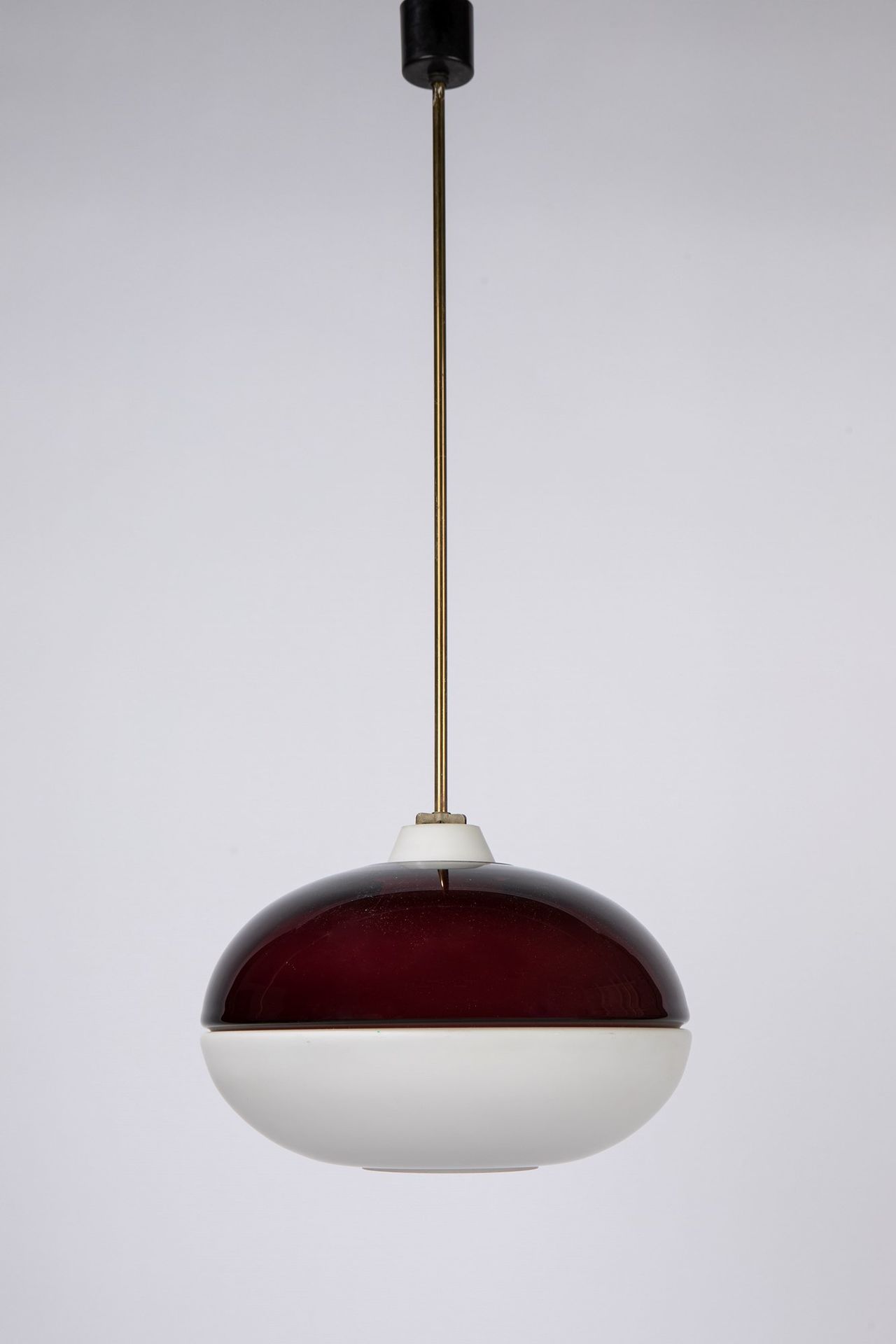 Manifattura Italiana Lampe à suspension, 1960 ca.

Cm h 90x30
verre bicolore et &hellip;