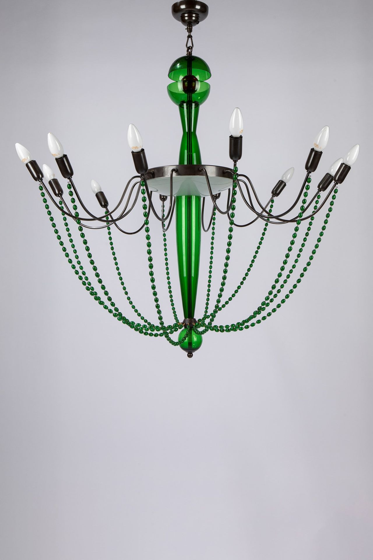 FOSCARINI 吊灯，1990年约

cm h 110
吹制的穆拉诺玻璃。

威尼斯收集的喜悦