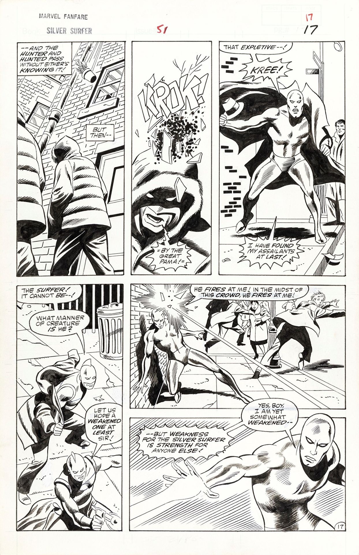 John BUSCEMA Marvel Fanfare: Silver Surfer, 1990

lápiz y tinta sobre cartulina &hellip;