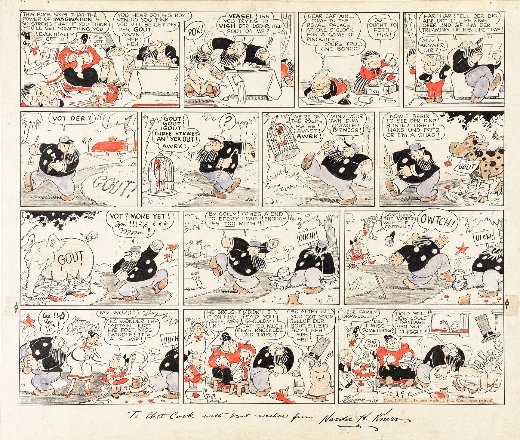 Harold Knerr The Katzenjammer Kids, 1939

pencil, ink and watercolor on thin car&hellip;