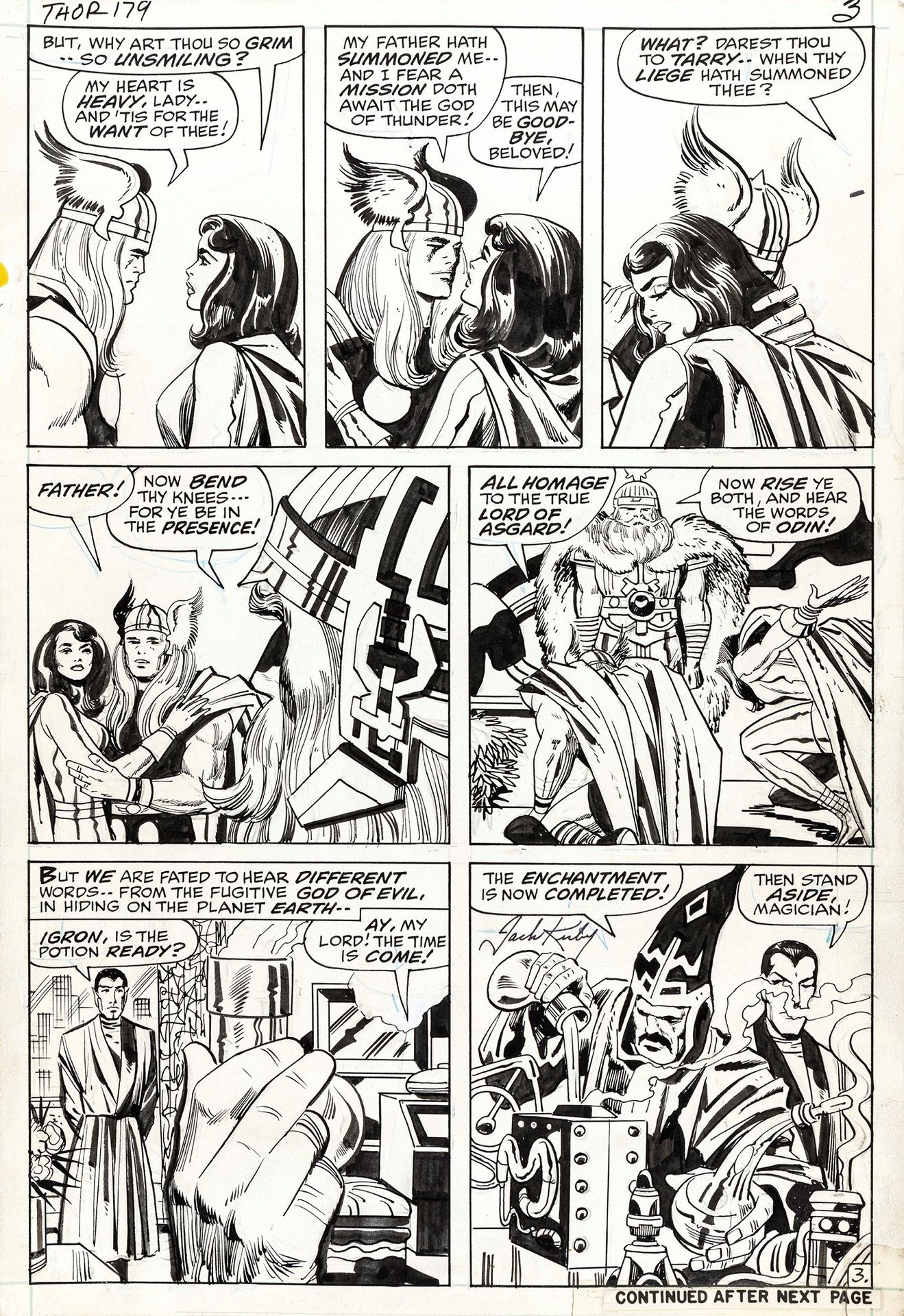 Jack Kirby Thor - Plus de Dieu Tonnerre !, 1970

crayon et encre sur carton fin &hellip;