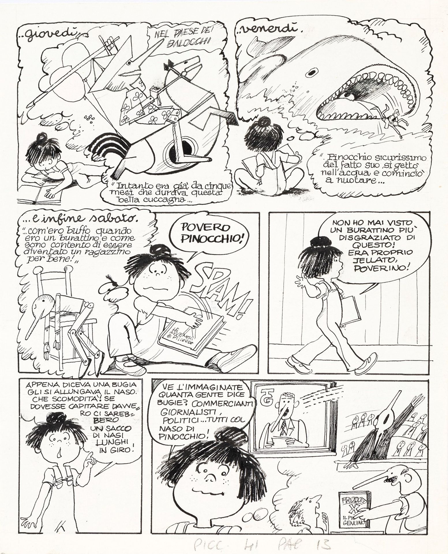 Grazia Nidasio Stefi: leggere Pinocchio, 1981

Bleistift und Tinte auf dünnem Ka&hellip;