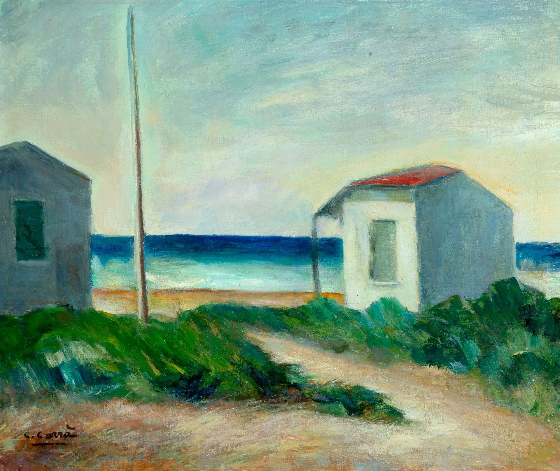 CARLO CARRÀ Shed by the sea, 1947

oil on canvs
50 x 60 cm
Signed lower left: C.&hellip;