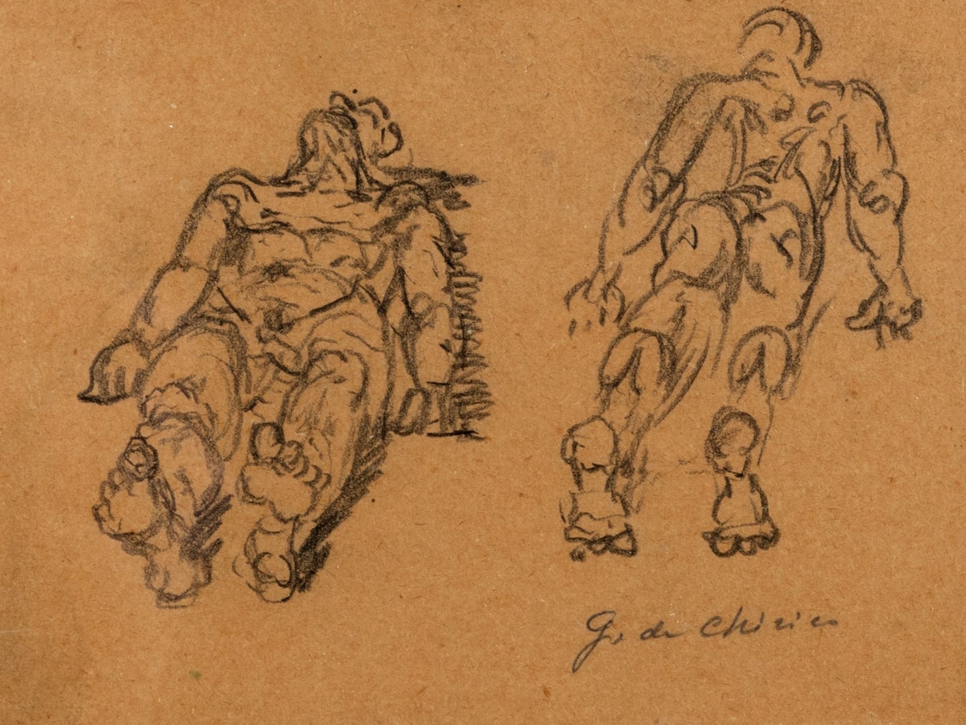 GIORGIO DE CHIRICO Study of figures, 1946

pencil on paper
11 x 14.4 cm
Signed l&hellip;