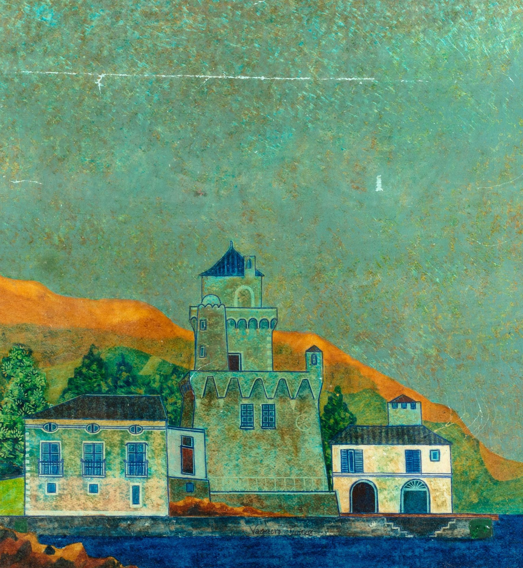 Joaquín Vaquero Turcios Festung am Meer

Mischtechnik auf Papier
58 x 59 cm
Sign&hellip;
