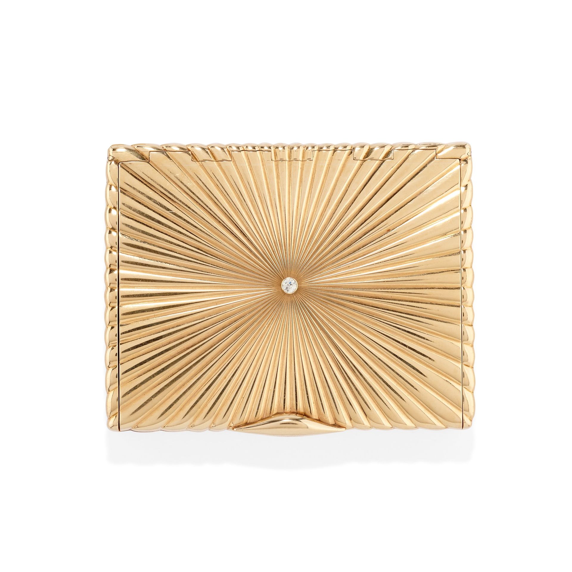 VAN CLEEF & ARPELS A 14k yellow gold and diamond powder compact, Van Cleef and A&hellip;