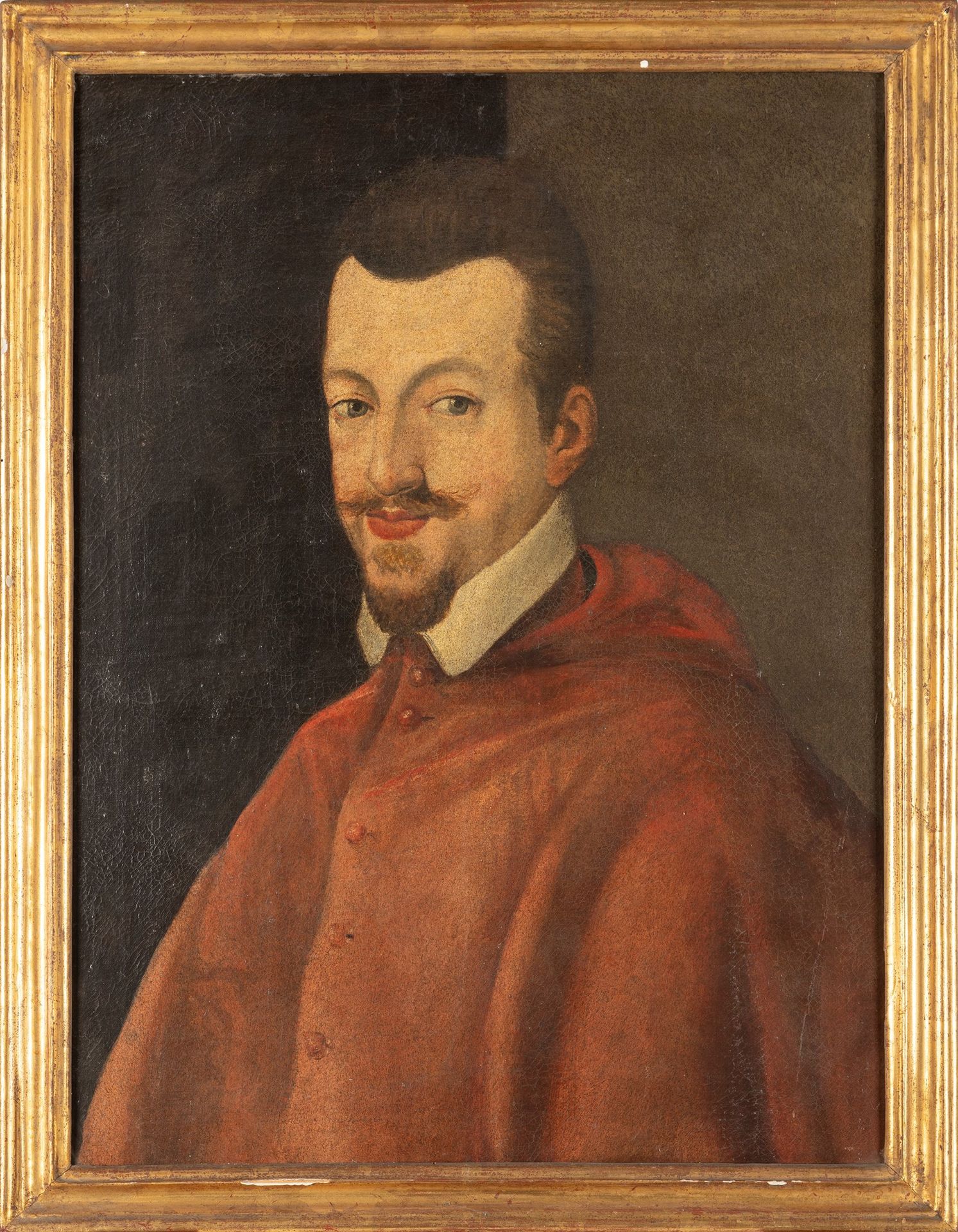 Scuola italiana, secolo XVIII Porträt eines Kardinals in halber Länge

Öl auf Le&hellip;
