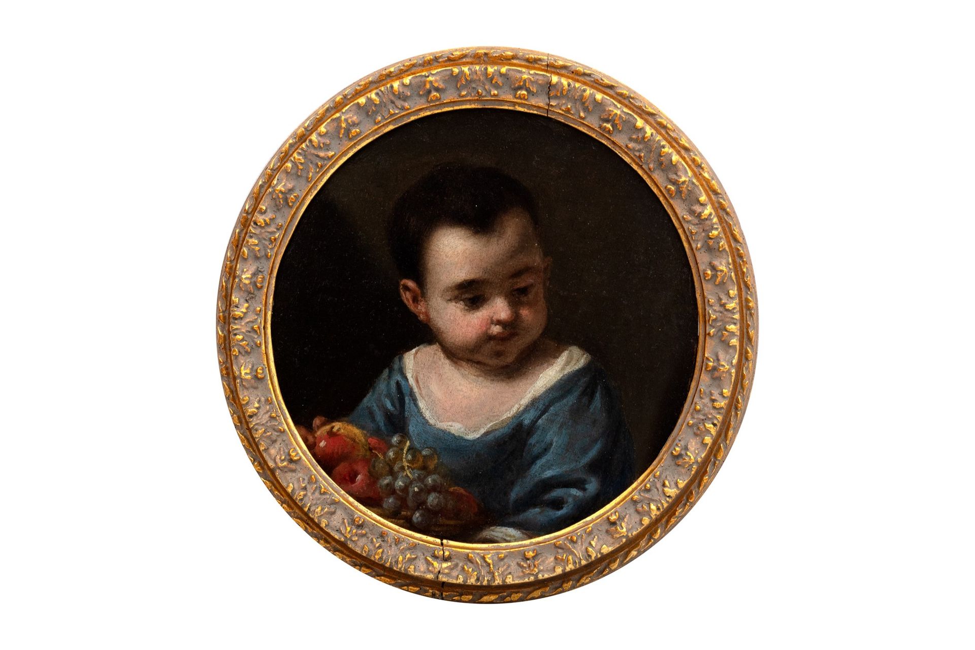 Antonio Mercurio Amorosi Portrait of little girl with fruit basket

oil on round&hellip;