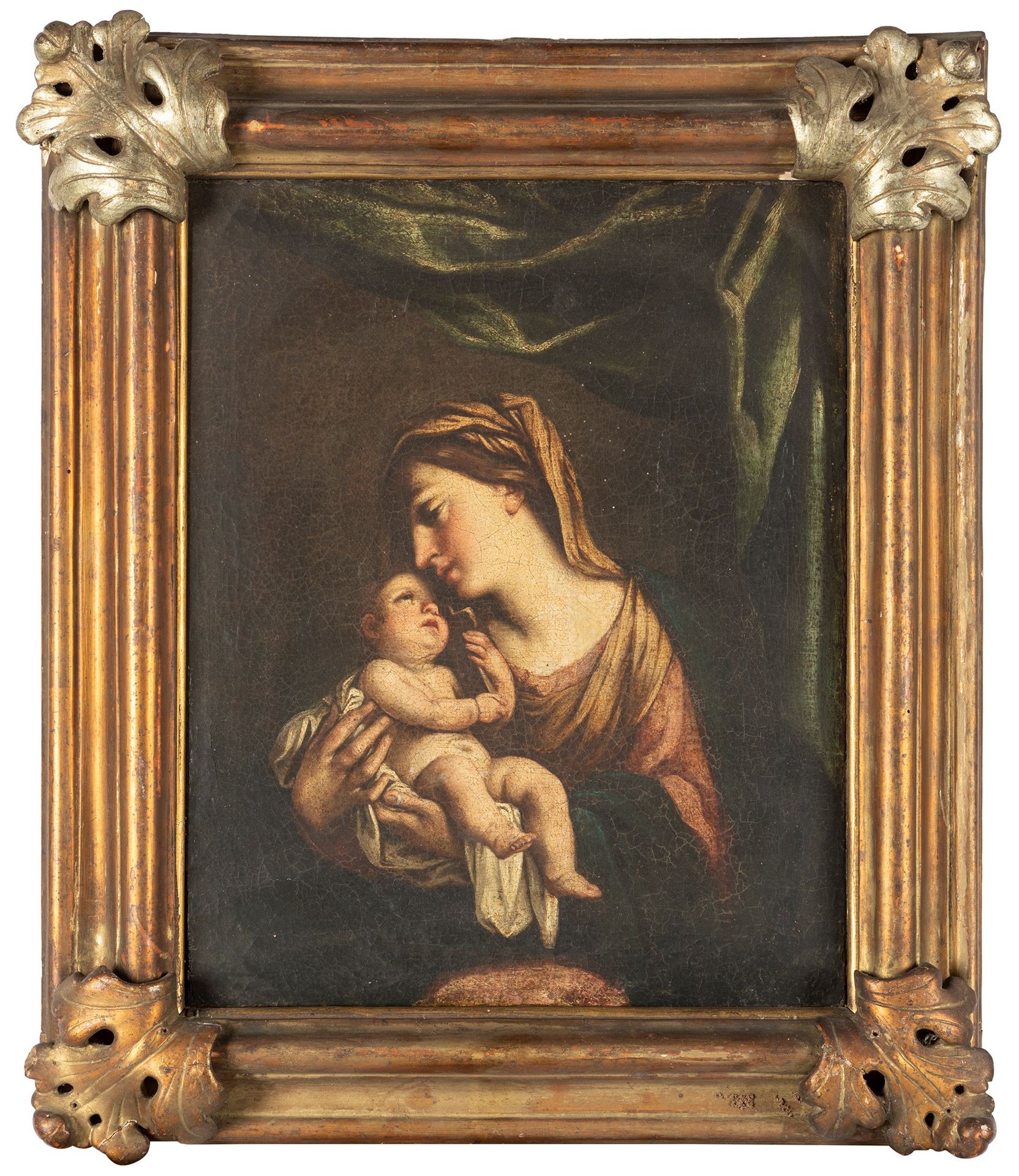 Scuola romana, fine secolo XVII - inizi secolo XVIII 带孩子的圣母和背景中的绿色帷幔

布面油画
43.5 &hellip;
