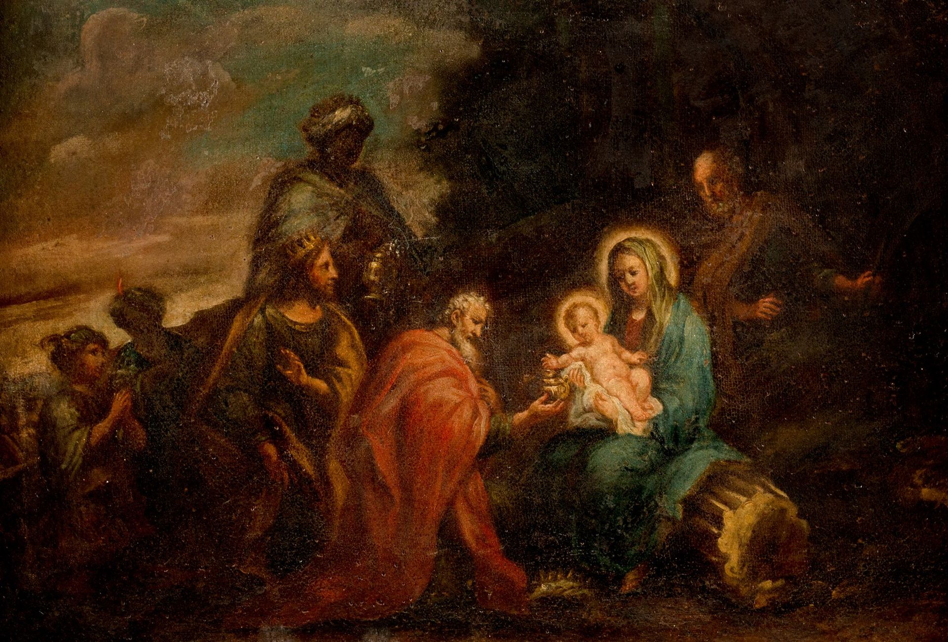 Scuola napoletana, secolo XVII L'adoration des Mages

huile sur toile
42 x 59 cm