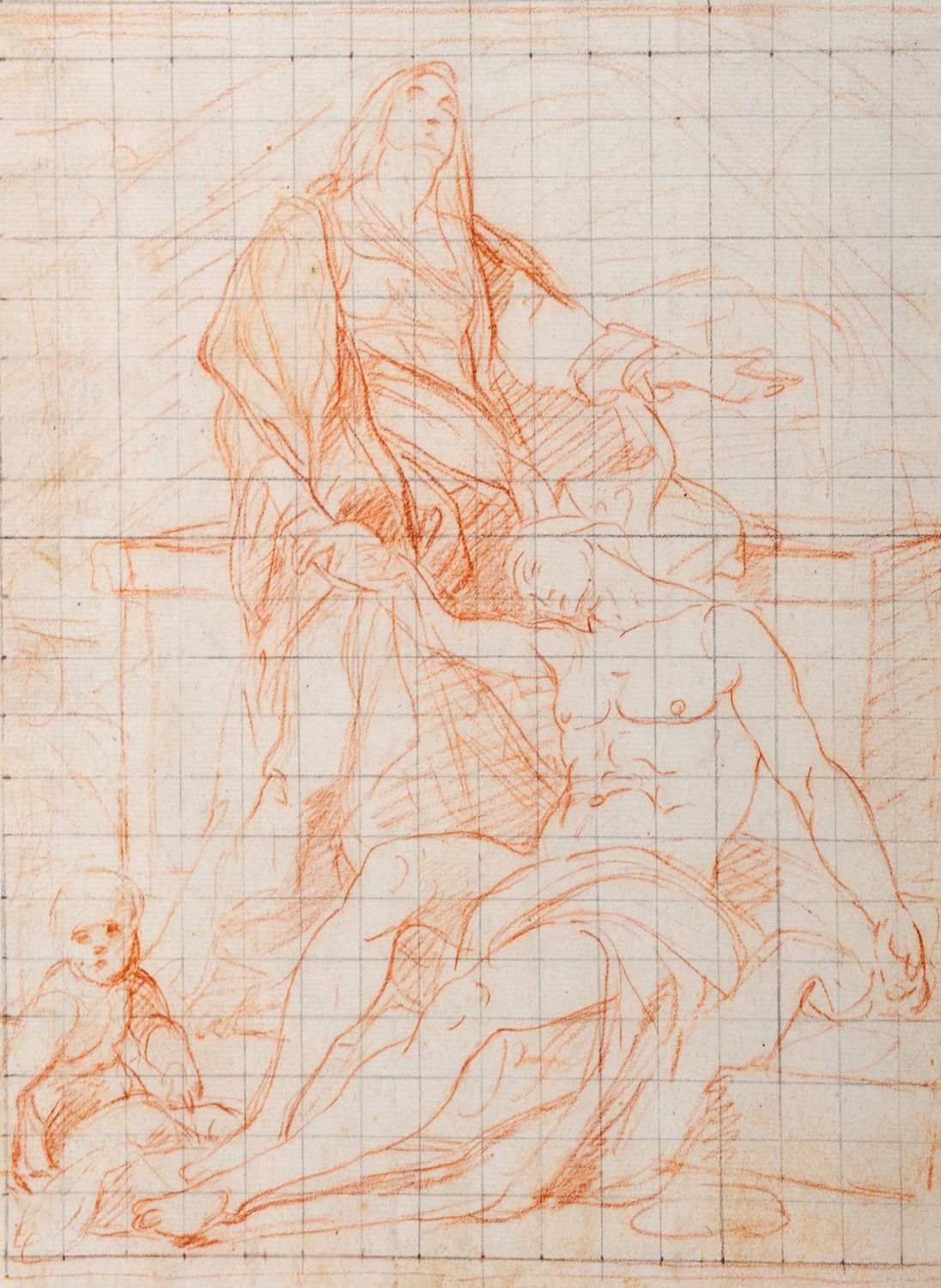 Scuola romana, secolo XVIII 慈悲

红色铅笔在方形纸上
260 x 194 mm

出处Giancarlo
Sestieri收藏，罗&hellip;