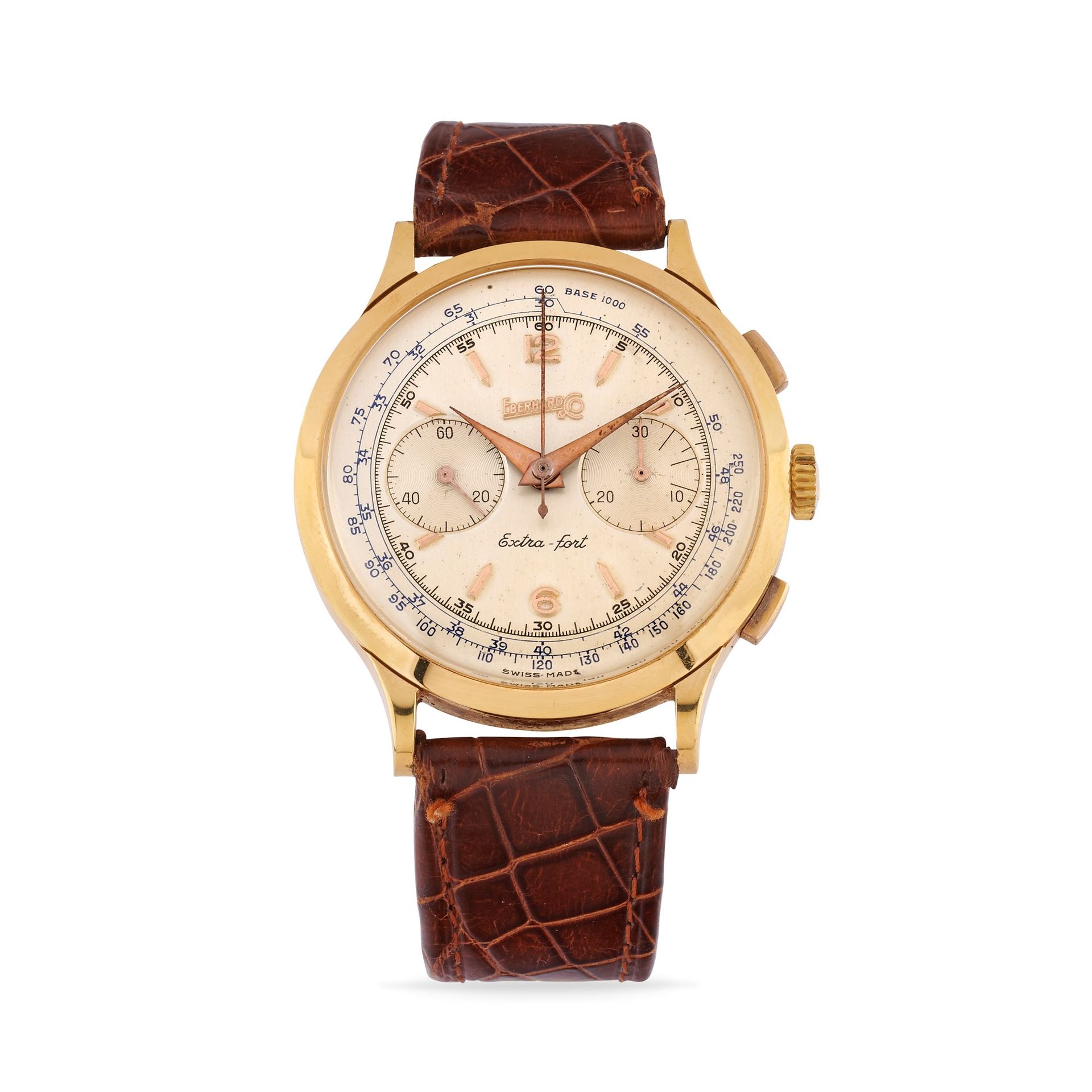 EBERHARD & CO Eberhard & Co Extra-Fort chronograph, ‘50s 


18k gold round case,&hellip;