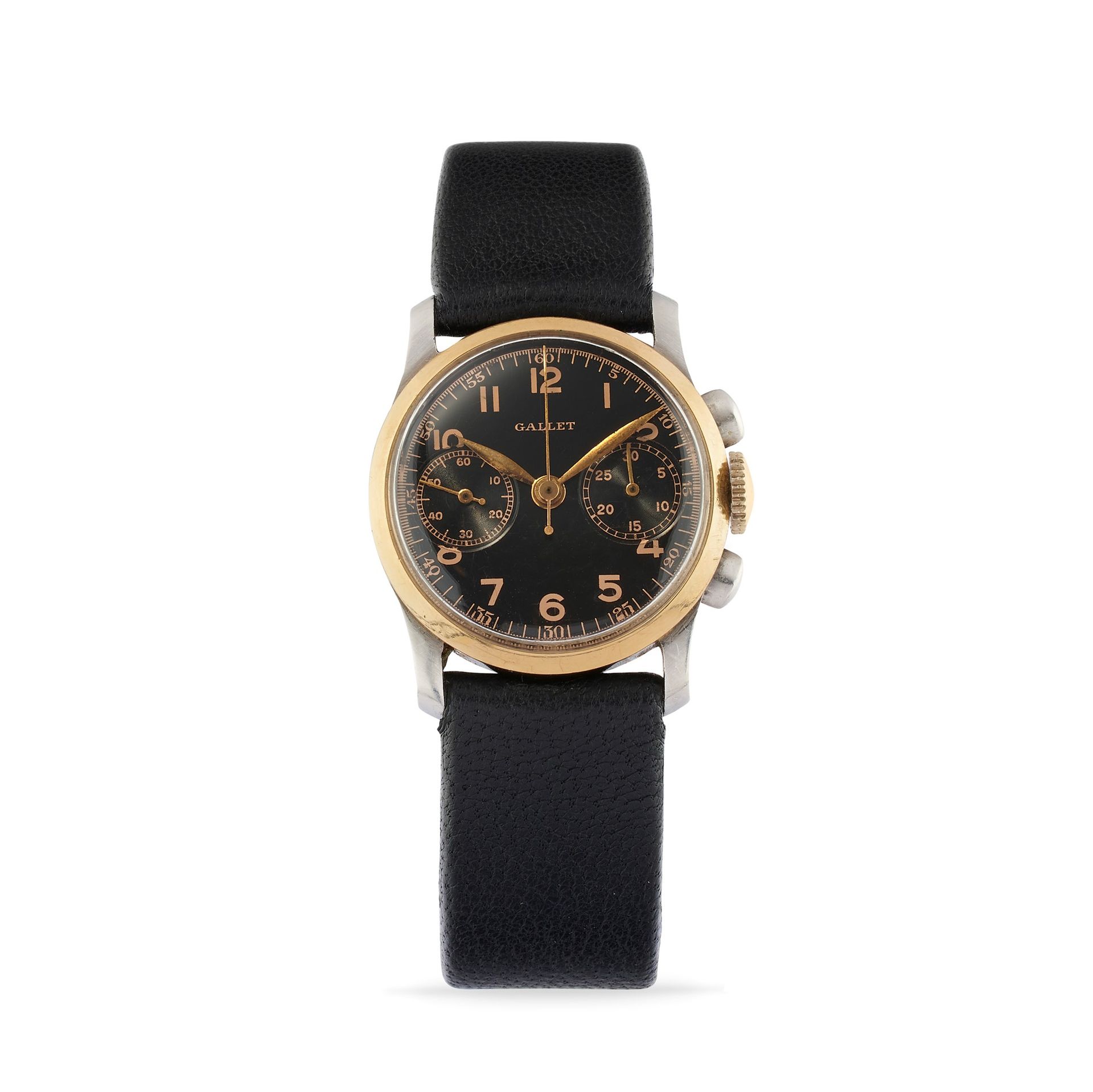 Gallet &Co. Gallet &Co. Mini chronographe, années 40 


Boîtier rond en acier in&hellip;
