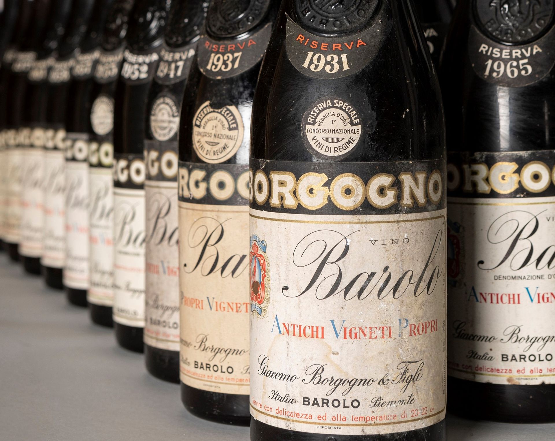 Null Piedmont - Barolo / Great Vertical Collection Barolo Borgogno No. 4 (57 BT)&hellip;