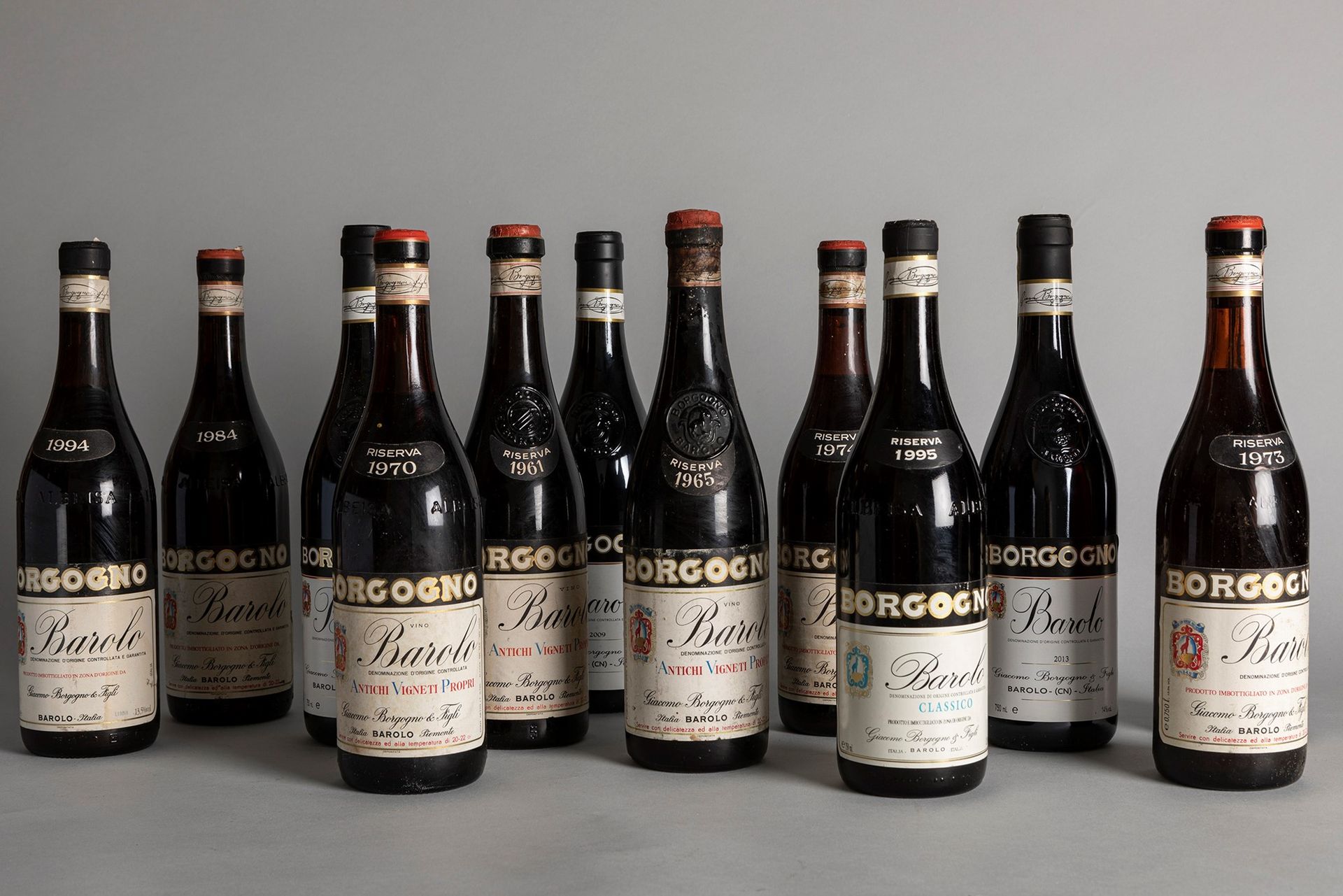 Null Piémont - Barolo / Vertical de Barolo Borgogno (12 BT, 12 millésimes de 198&hellip;