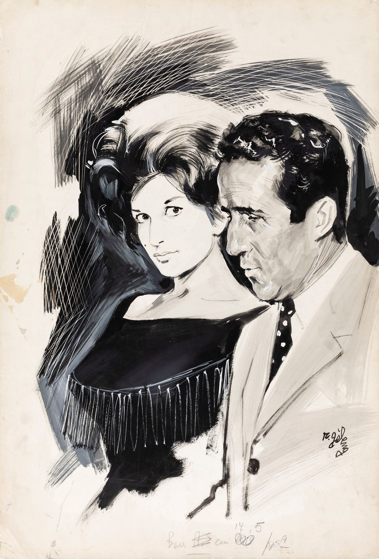Rinaldo Gèleng Mina and Herrera, 1961

pencil, ink and tempera on cardboard
51 x&hellip;