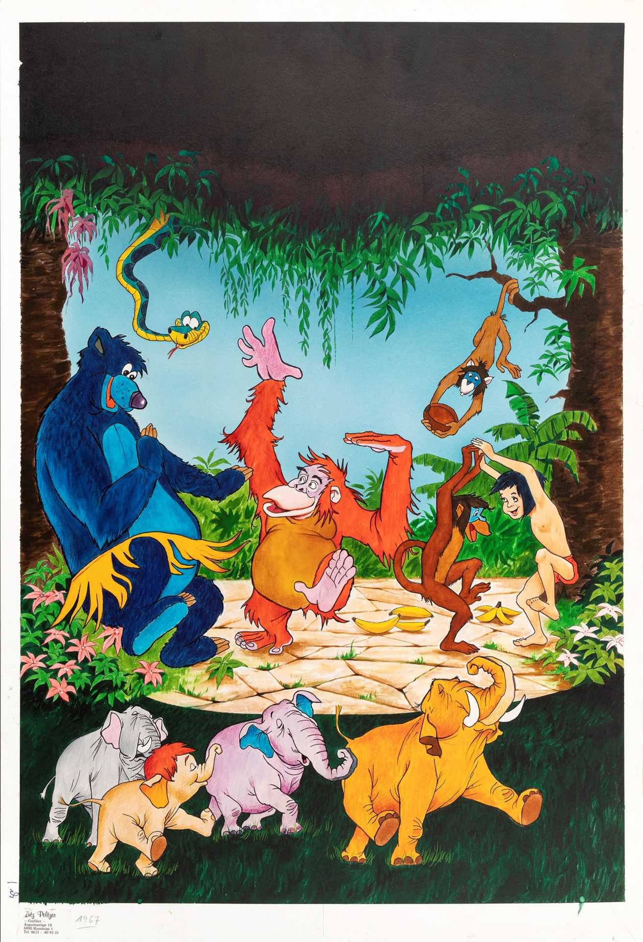 Lutz Peltzer Il libro della giungla (The Jungle Book), 1987

混合媒体在纸板上
48,5 x 70 &hellip;