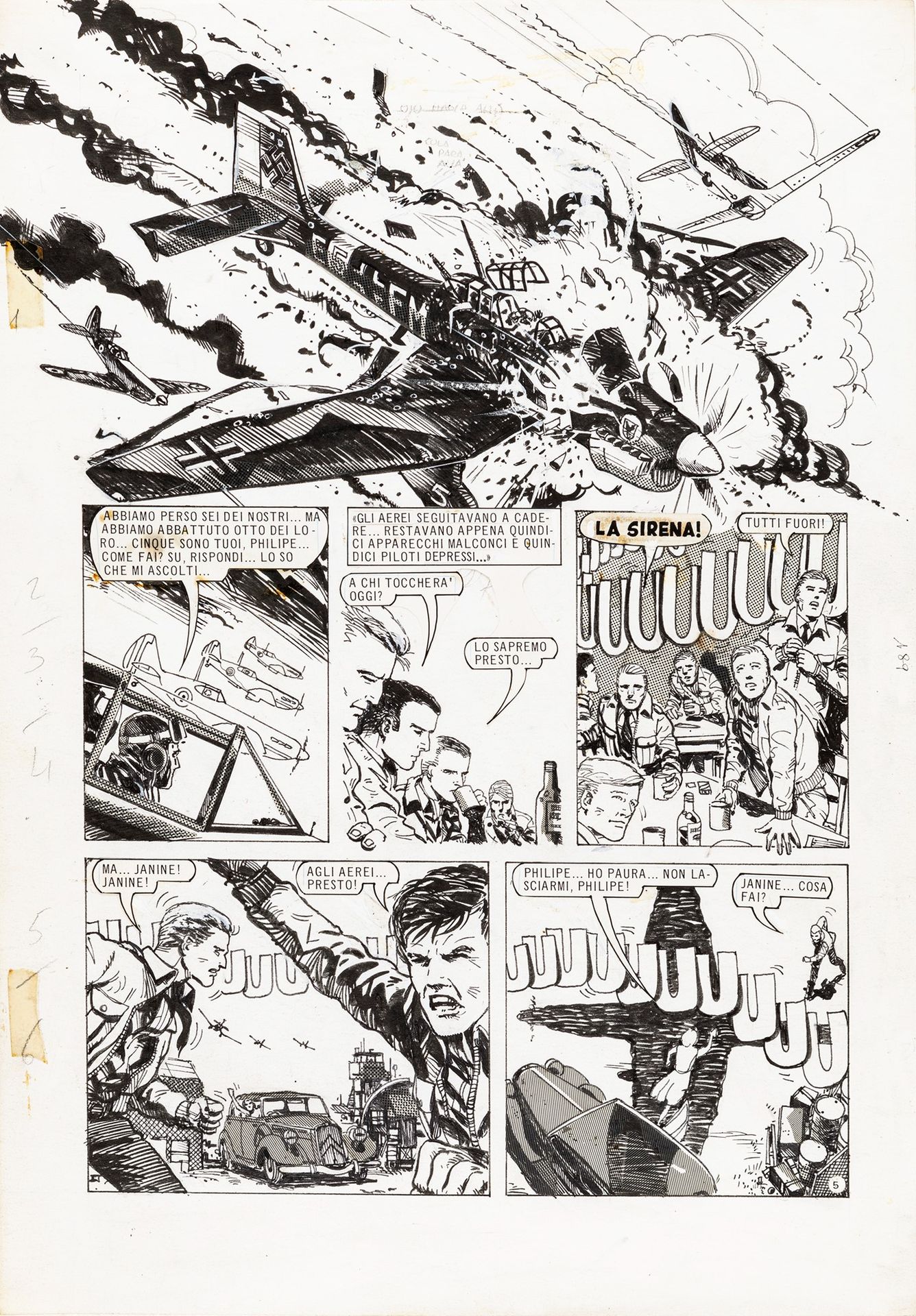 JUAN GIMENEZ Ace of Spades - Mission Accomplished, 1977

pencil, ink and zipaton&hellip;