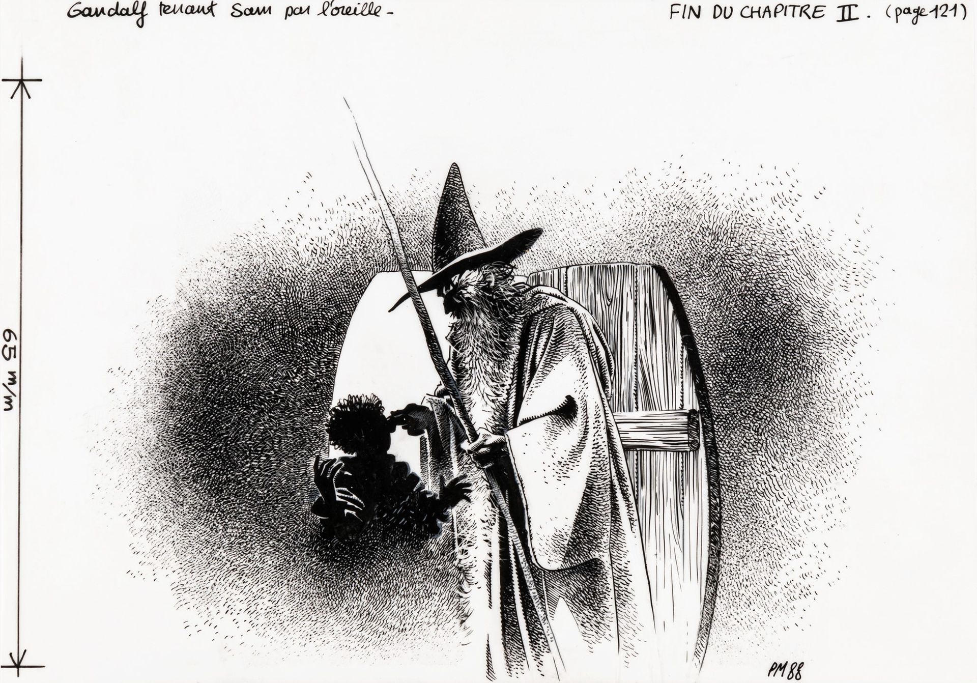 Philippe Munch Gandalf hält Sam am Ohr, 1988

Tinte auf Transparentpapier
21 x 1&hellip;