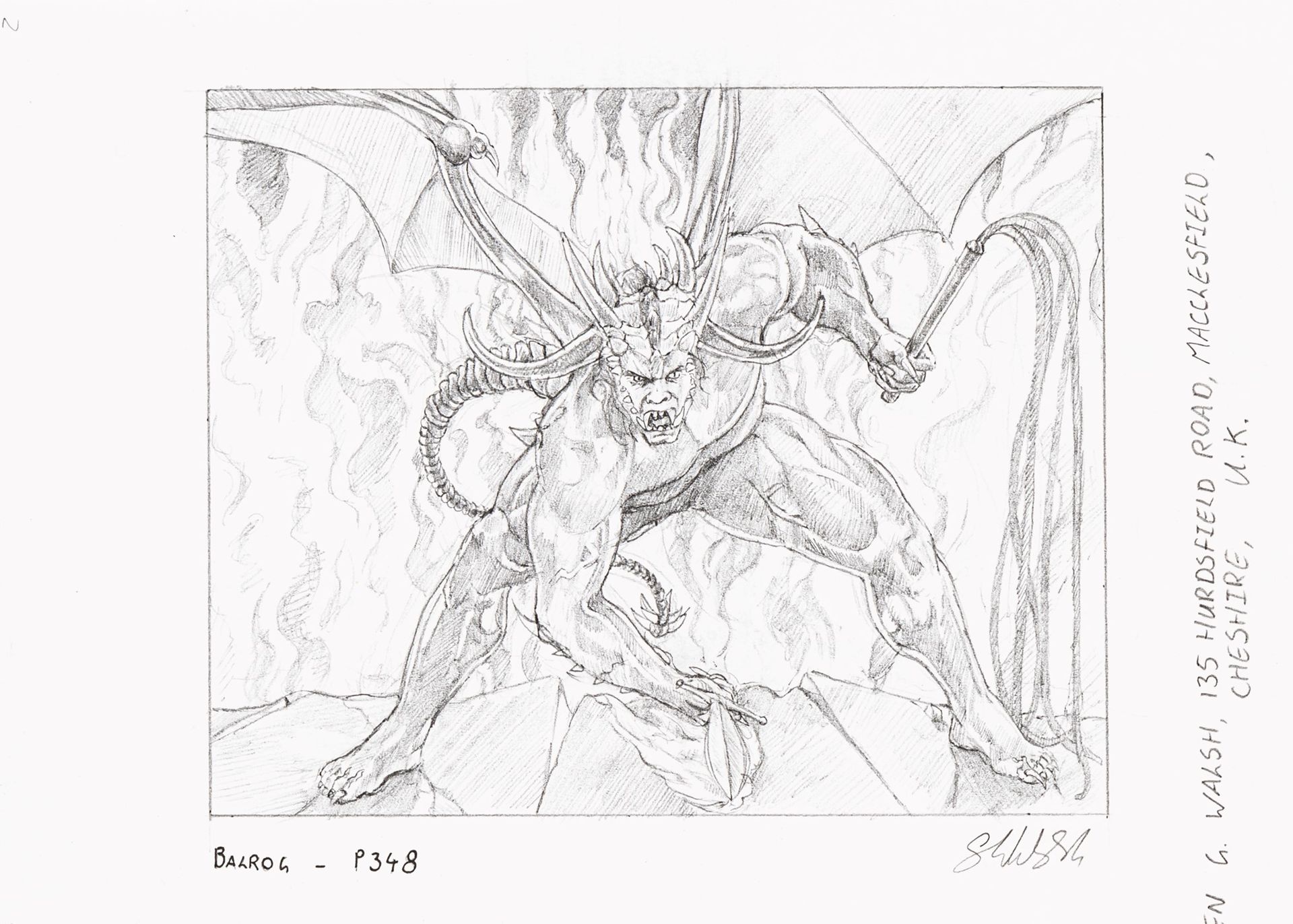 Stephen Walsh Balrog, 1996

Bleistift auf dünnem Karton
21 x 14,5 cm
Vorzeichnun&hellip;