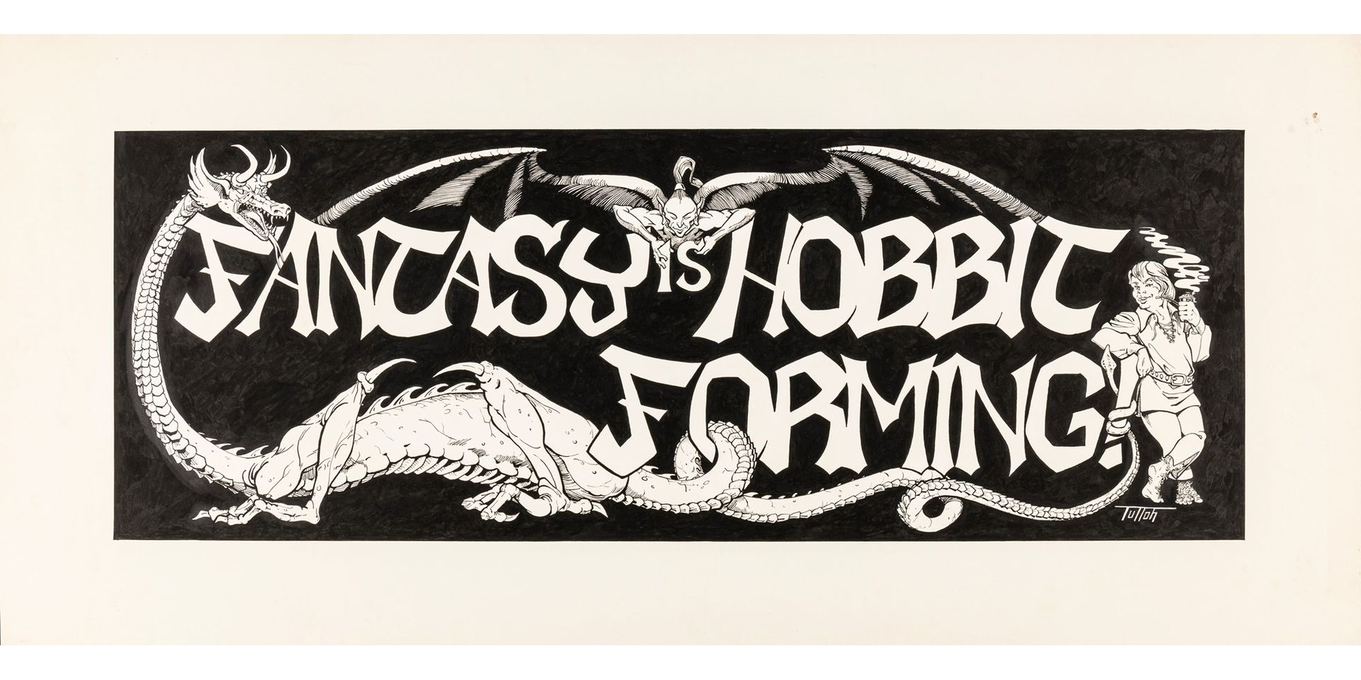 Tulloh La fantaisie forme le Hobbit

crayon et encre sur carton
84,5 x 38 cm
Sig&hellip;