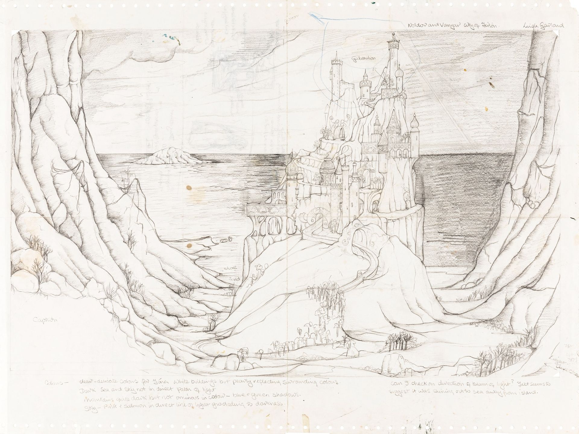 Linda Garland Tolkien Bestiary - City of Tirion, 1978

pencil on paper
61 x 45,5&hellip;