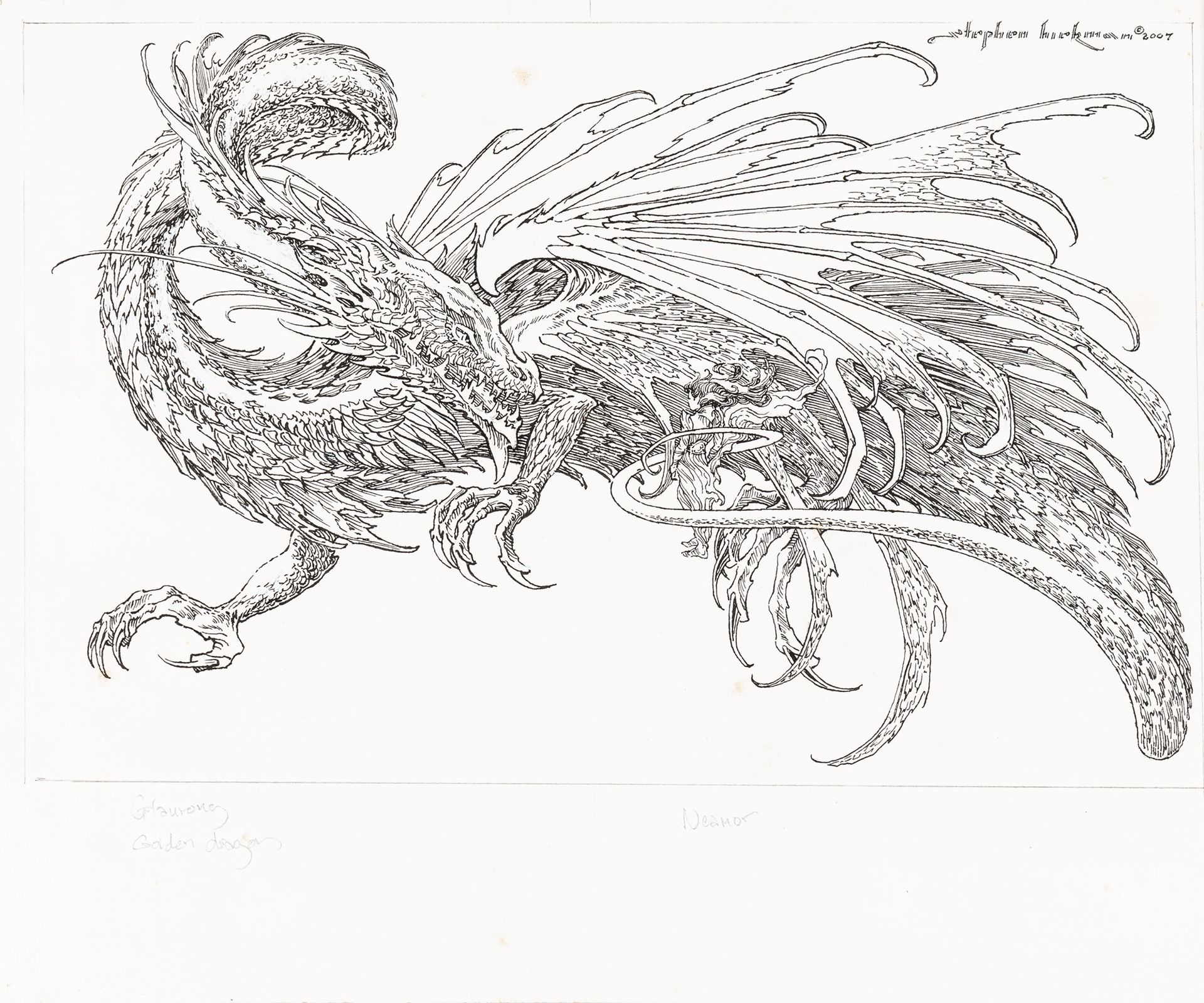 Stephen Hickman Glaurung, 2007

pencil and ink on thin cardboard
30 x 24,5 cm
Or&hellip;