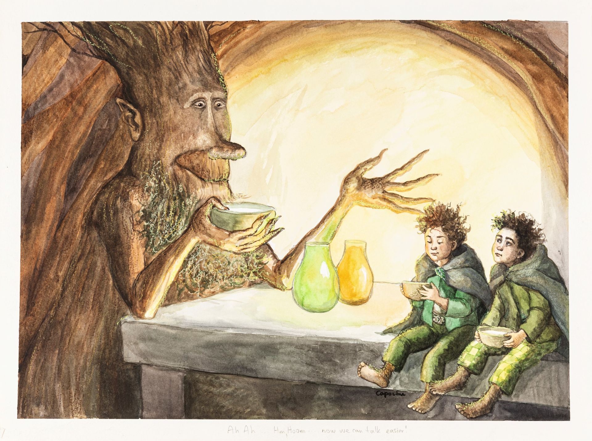 Capucine Mazille In the house of Treebeard, 2003

watercolor on thin cardboard
4&hellip;