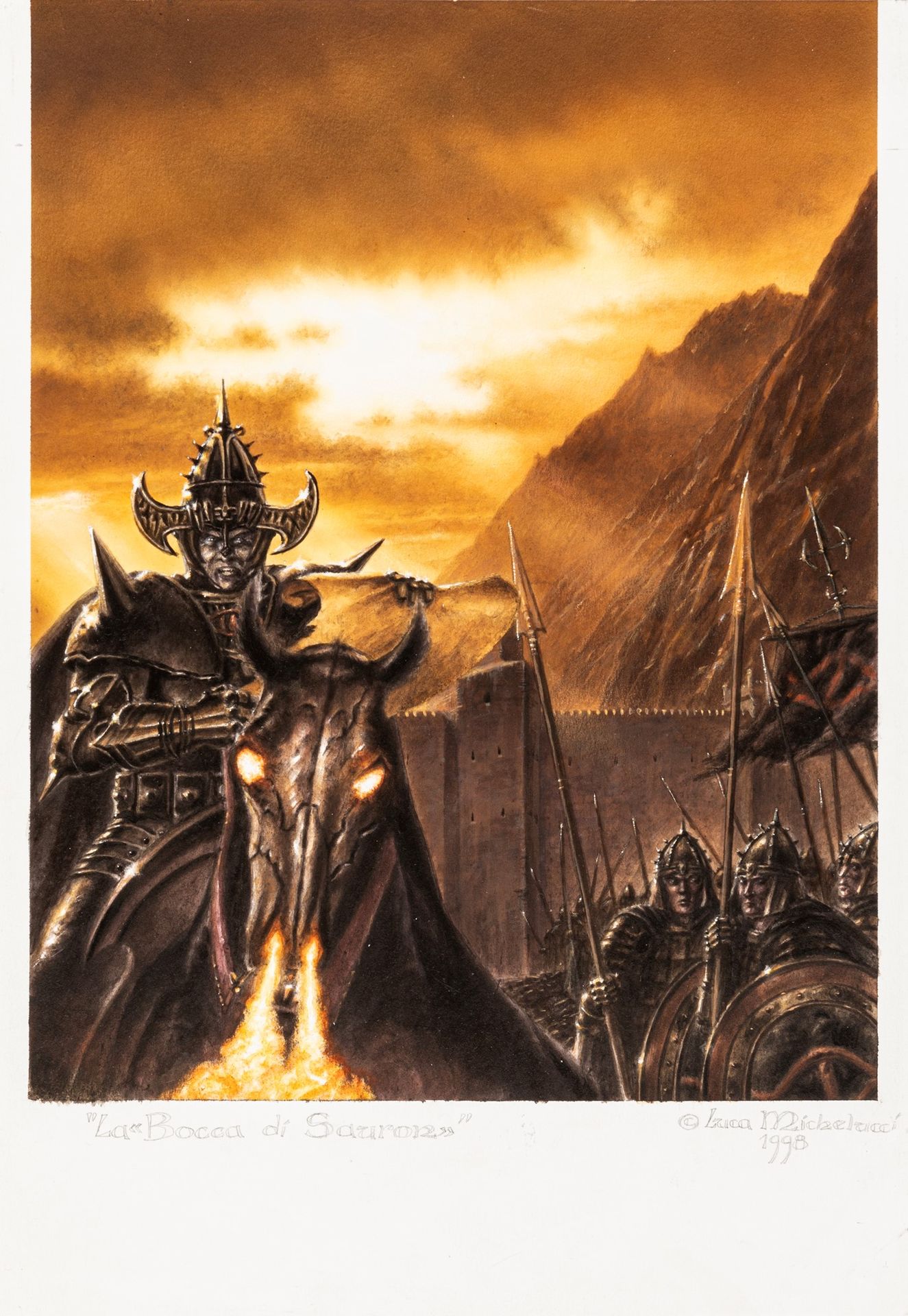 Luca Michelucci The mouth of Sauron, 1998

acrylics and airbrush on thin cardboa&hellip;