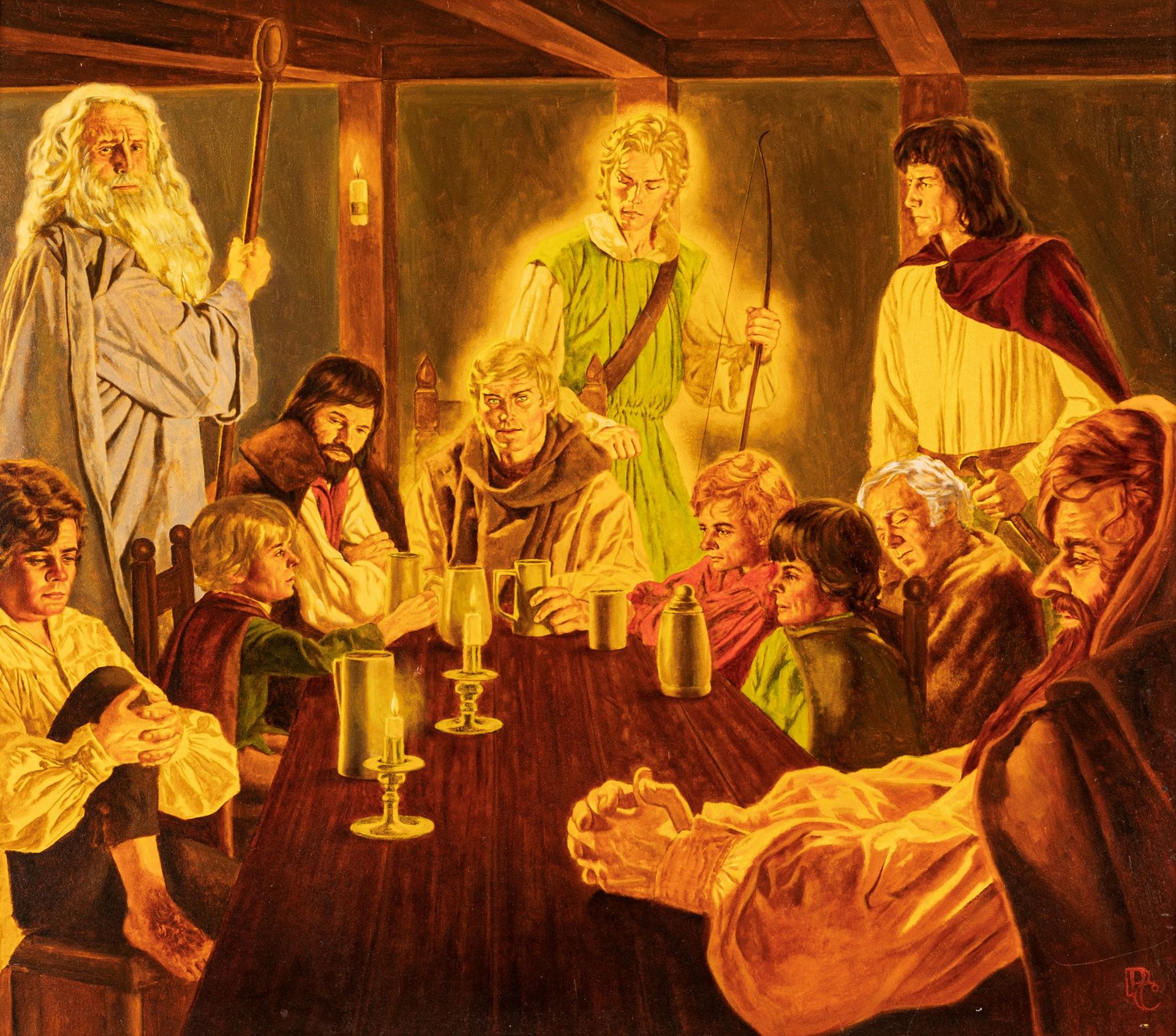 Peter Caras Le Conseil d'Elrond, 1980

huile sur carton
42 x 47 cm
Peinture orig&hellip;