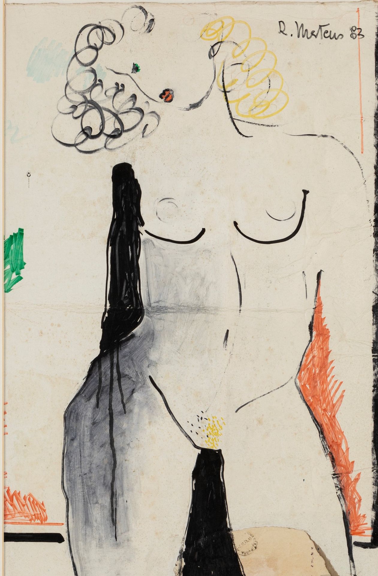 Anonimo Anonymous - Untitled , 1983

mixed media on paper 
63.5 x 41.5 cm around