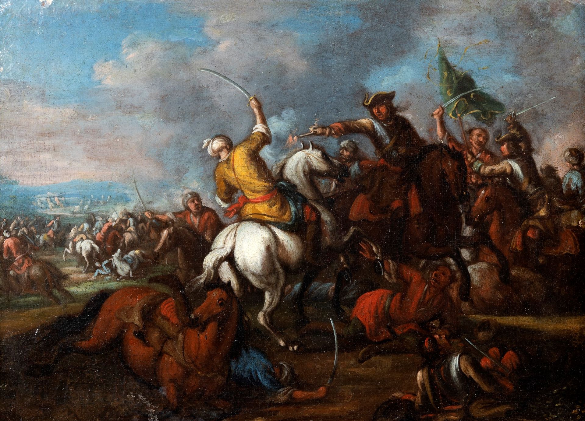 Null Scuola italiana, secolo XVII - Escena de batalla

óleo sobre lienzo
25,3 x &hellip;