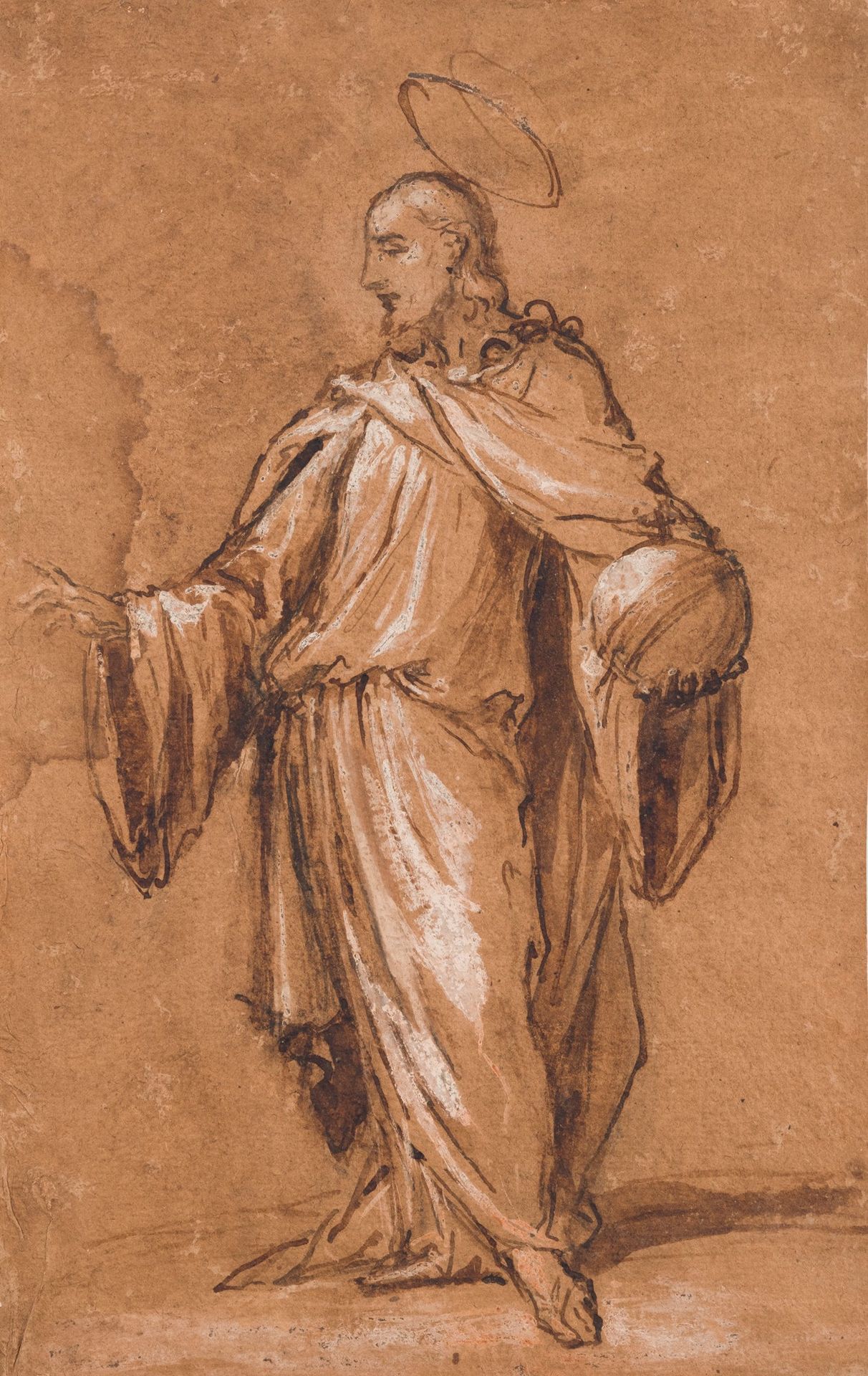 Null Scuola bolognese, secolo XVII - Salvator Mundi

plume, encre brune, aquarel&hellip;