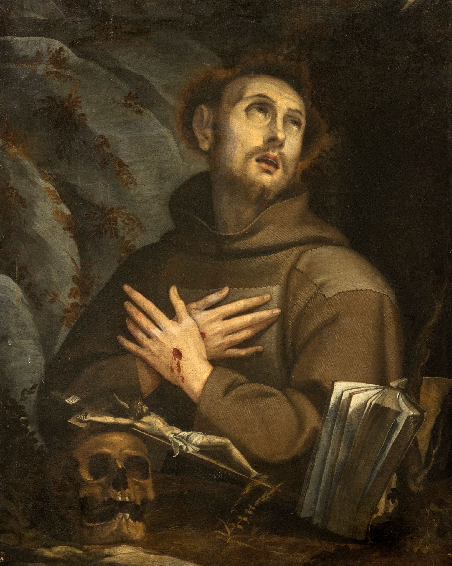 Null Scuola romana, secolo XVII - Saint François

huile sur toile, non encadrée
&hellip;