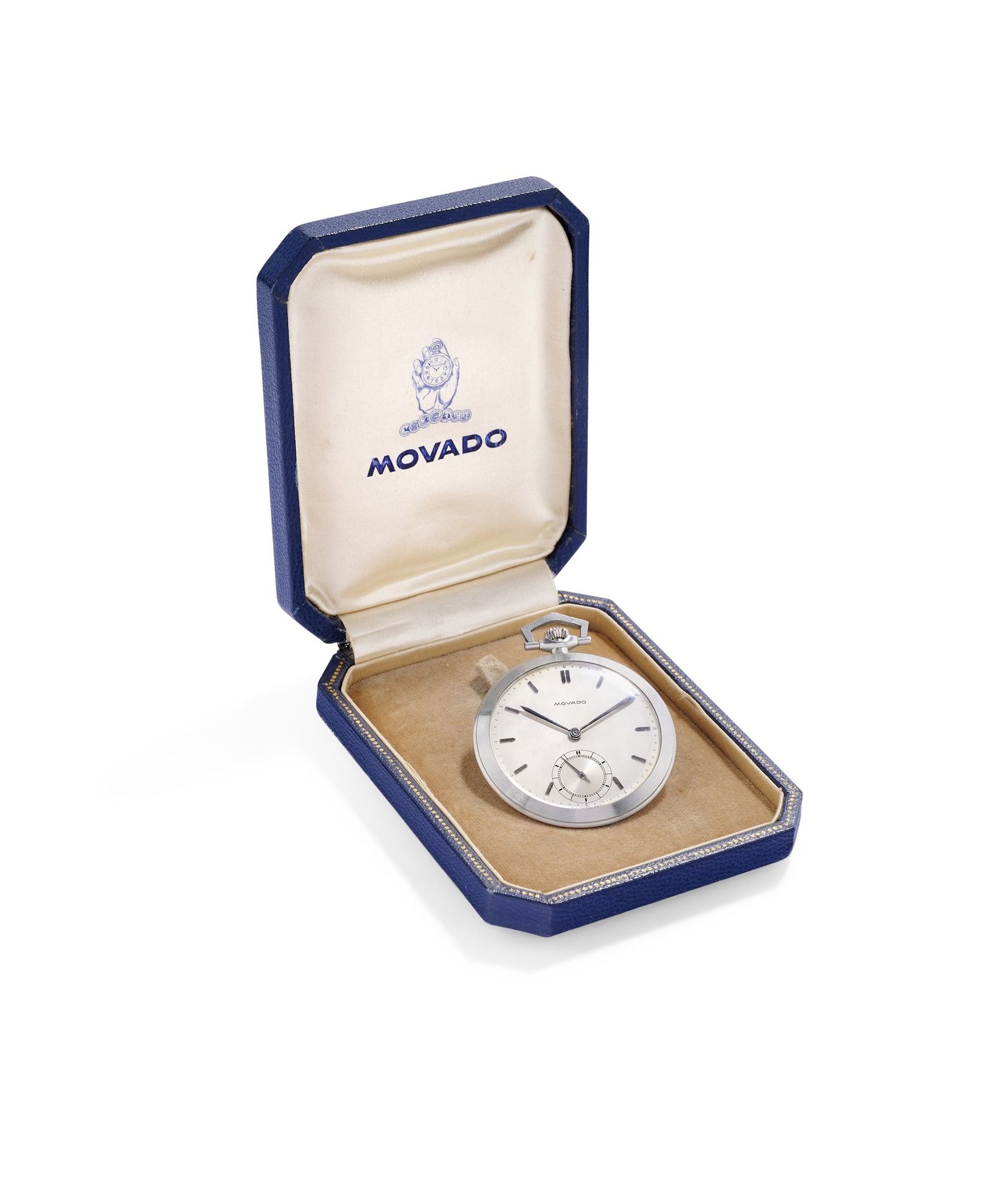 Movado Movado pocket watch, 40s

Platinum coin edge round case, engraved case ba&hellip;