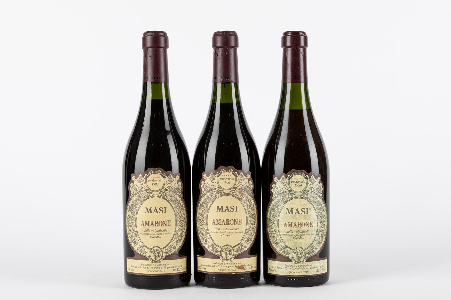 Null 威尼托 - 瓦尔波利切拉的阿马罗内/马西-瓦尔波利切拉的阿马罗内1990-1994年（3瓶）。 

1990年 (2个BT)
1994 (1个BT)