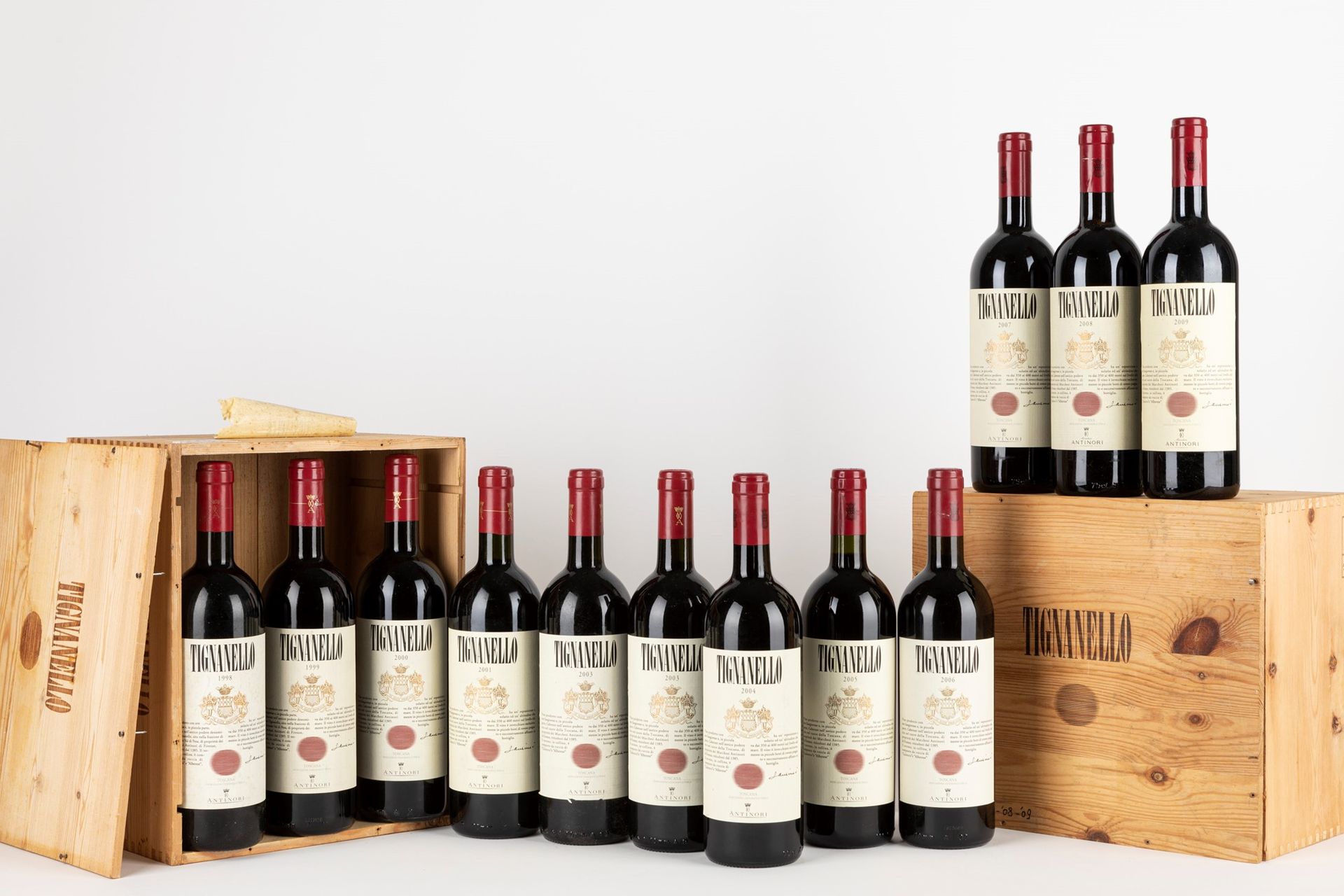 Null Toscana - Super Tuscan / Tignanello Vertikale Kollektion 1998-2003 (12 BT) &hellip;