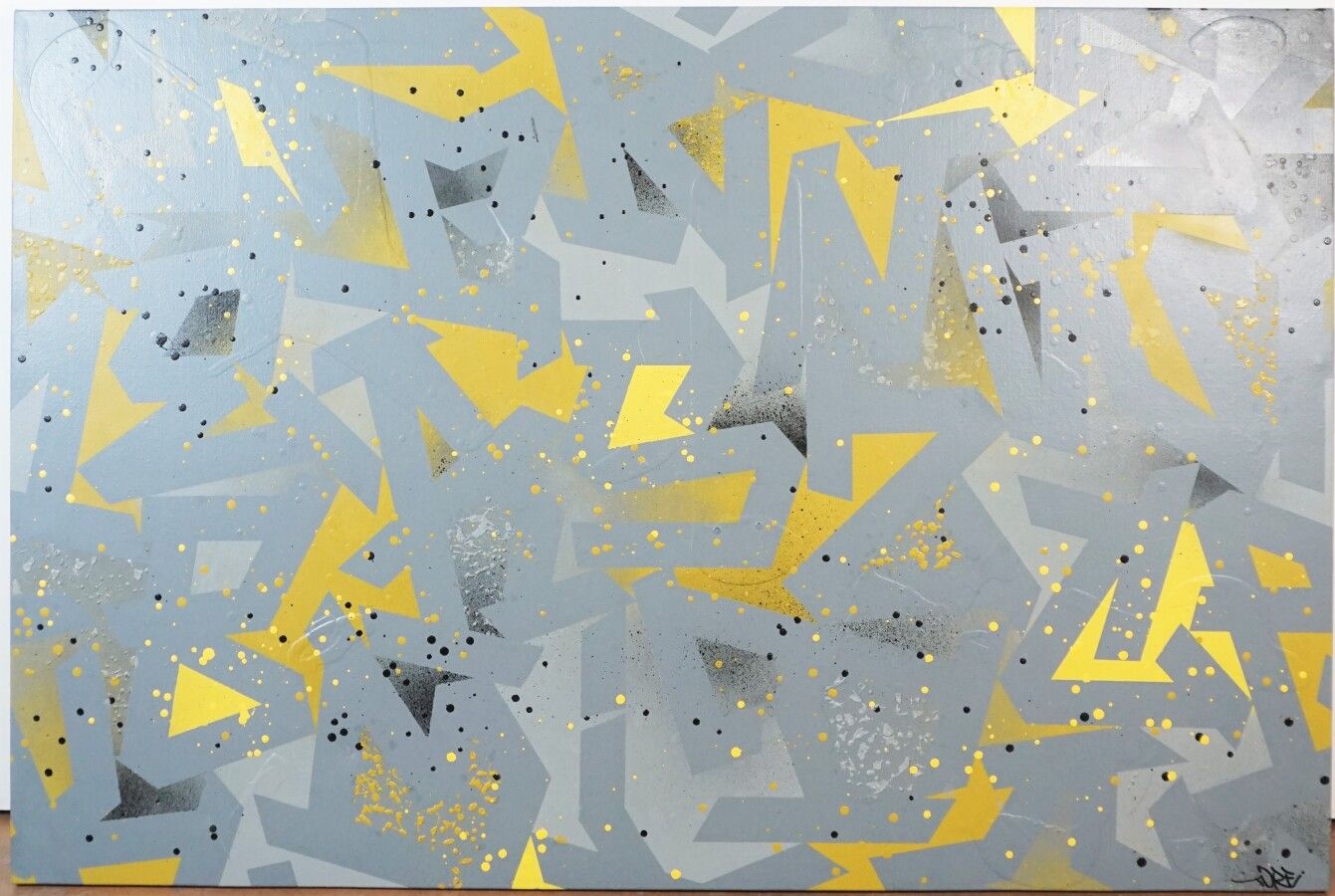 Null TORE (1972), "Composition sur fond gris" 2018, aérosol et acrylique sur toi&hellip;