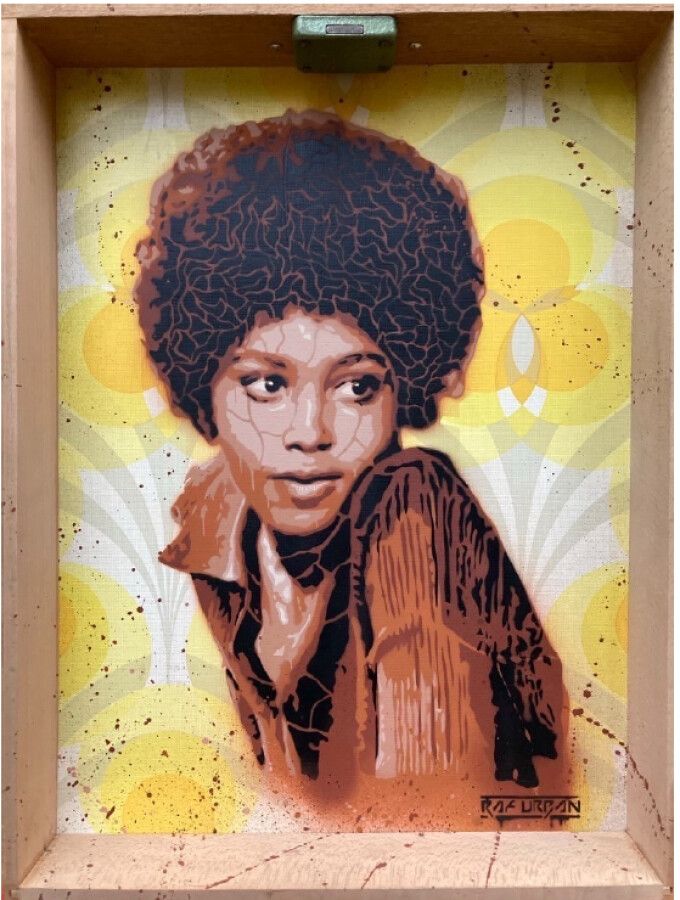 Null Raf URBAN (1971),"Brenda", fond de tiroir, signé en bois à droite, 46 x 63 &hellip;