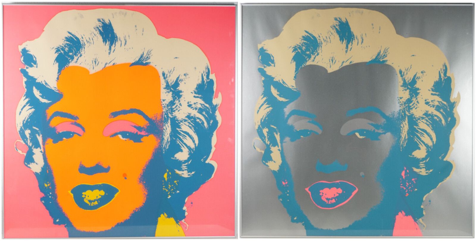 Null D'après Andy WARHOL (1928-1987), "Marilyn Monroe orange" et "Marilyn Monroe&hellip;