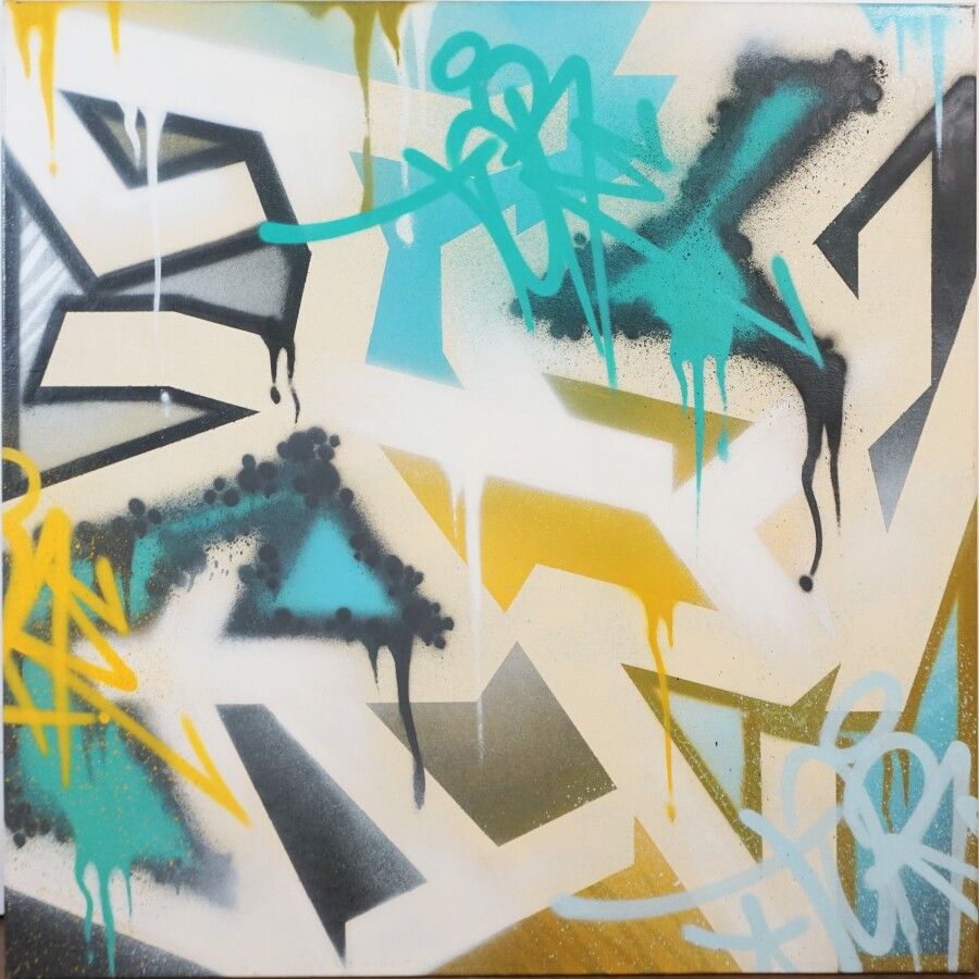 Null TORE (1972), "Composition" 2012, acrylic and aerosol on canvas, signed and &hellip;