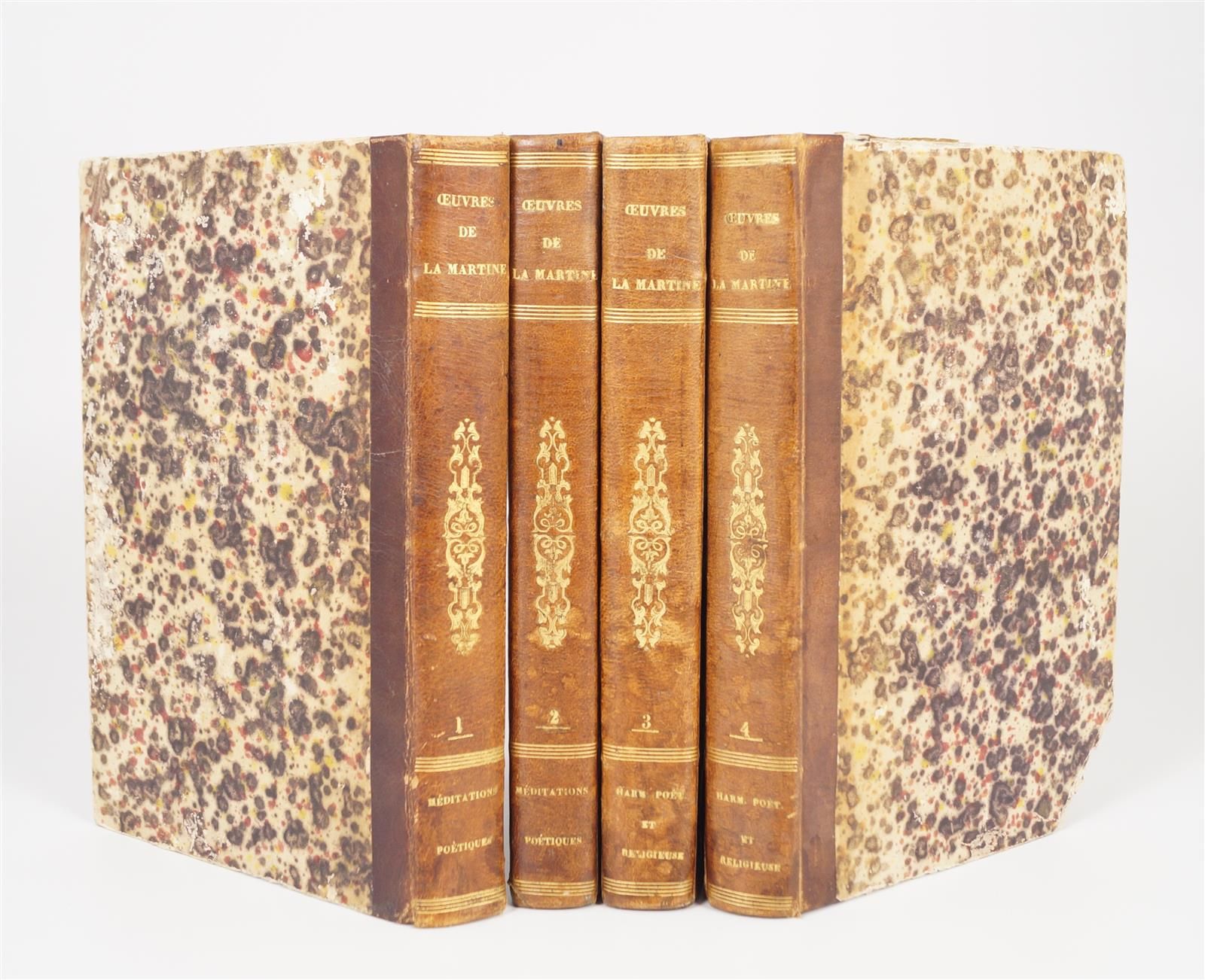 Null LAMARTINE (M. De la) - OEuvres - Paris ; Gosselin, 1832 - 4 volumi In-8° - &hellip;
