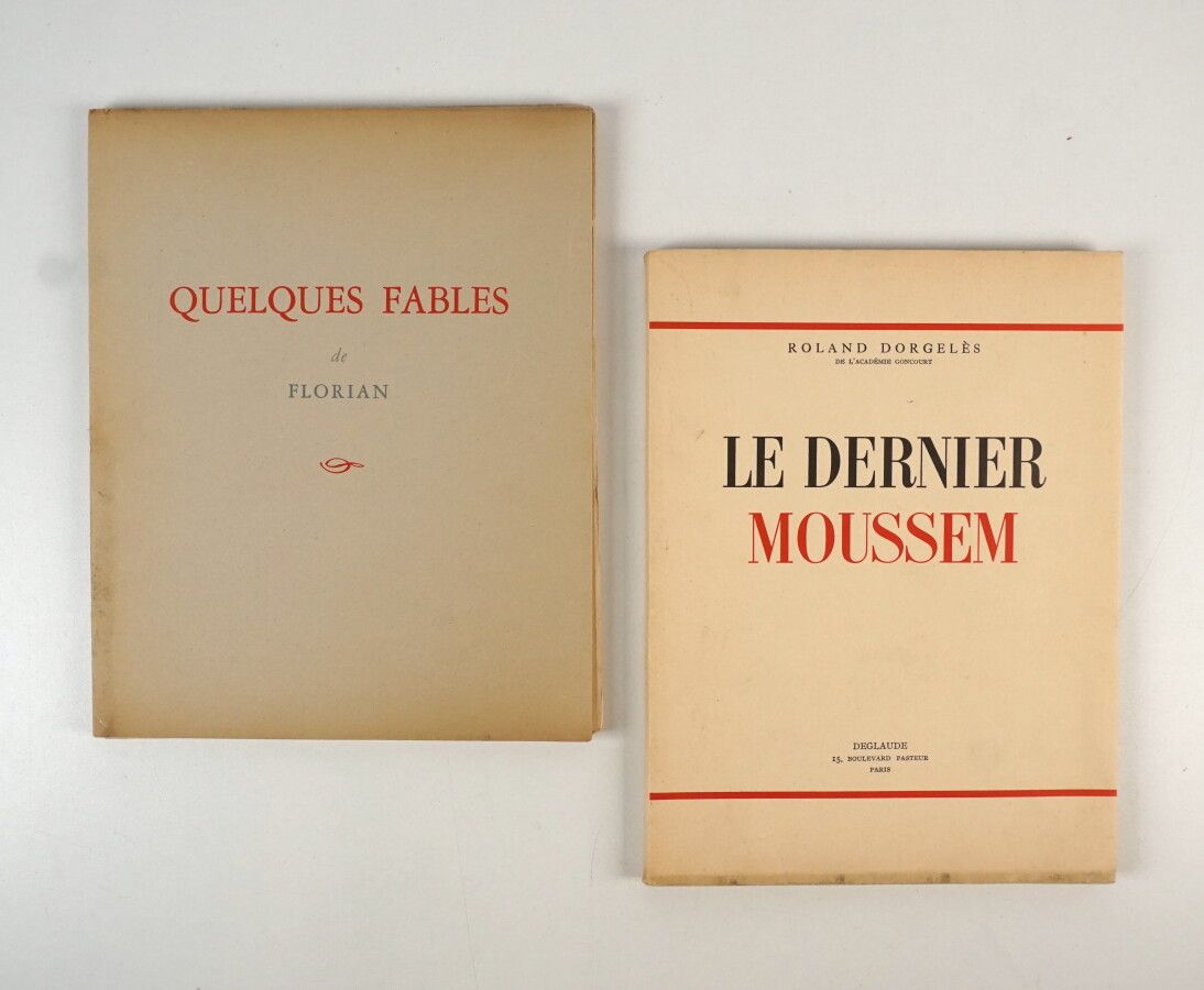 Ensemble de 2 volumes : DORGELÈS (Roland) - Le dernier Moussem - Paris ; Laborat&hellip;
