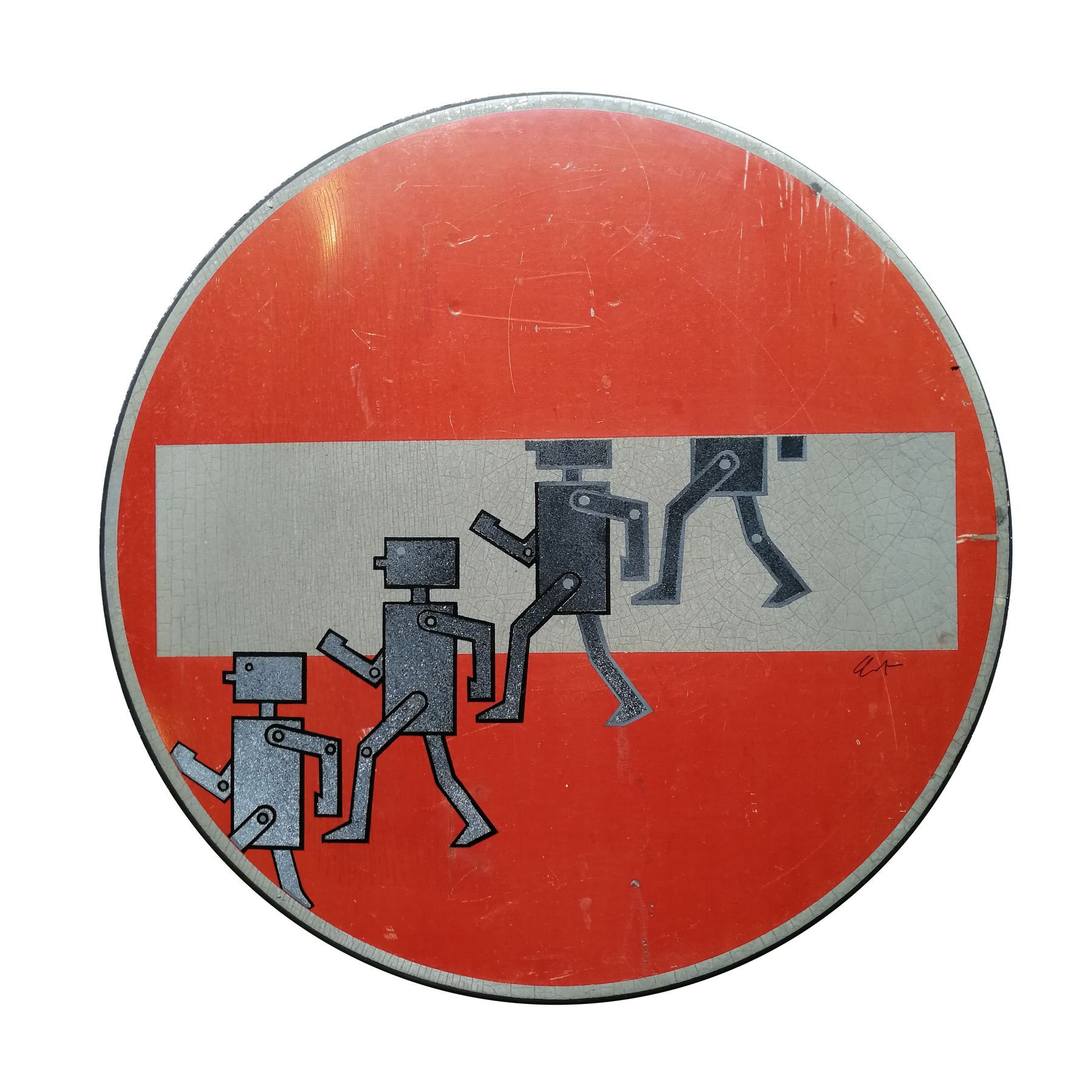 Null CLET Robot, 2019

Spray paint on a 1988 road sign. This is a special piece &hellip;