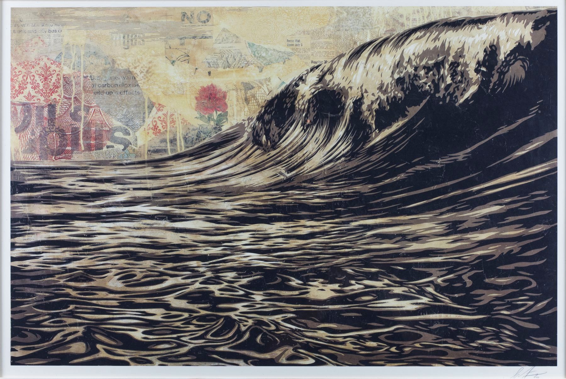 Null OBEY 

暗波，2020年

胶印石版画，右下方有艺术家的铅笔签名和日期

91x62厘米
