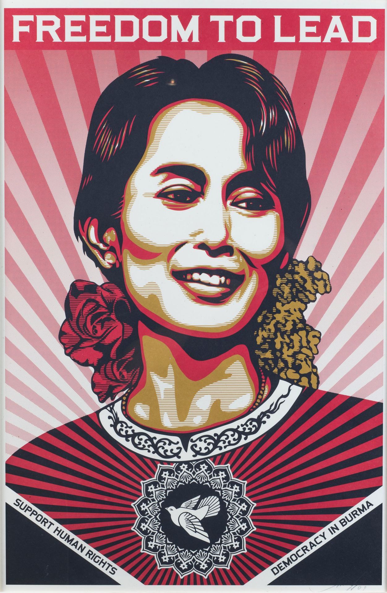 Null OBBEDITE A

Libertà di guidare Aung San Suu Kyi, 2009

Litografia offset

9&hellip;