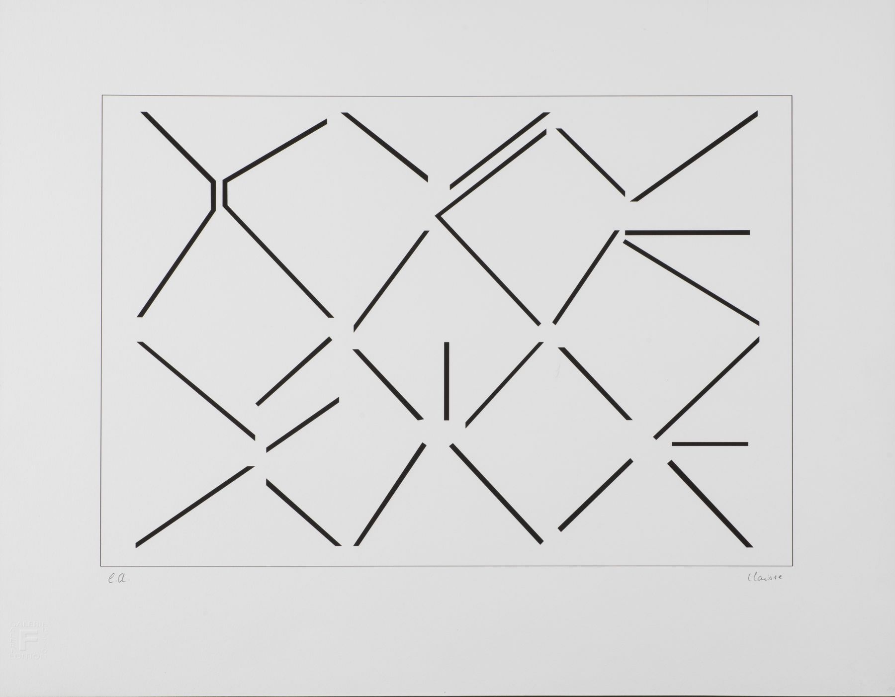 Null Geneviève CLAISSE 

Geometrische Komposition, 2015. 

Digigraphie signiert &hellip;